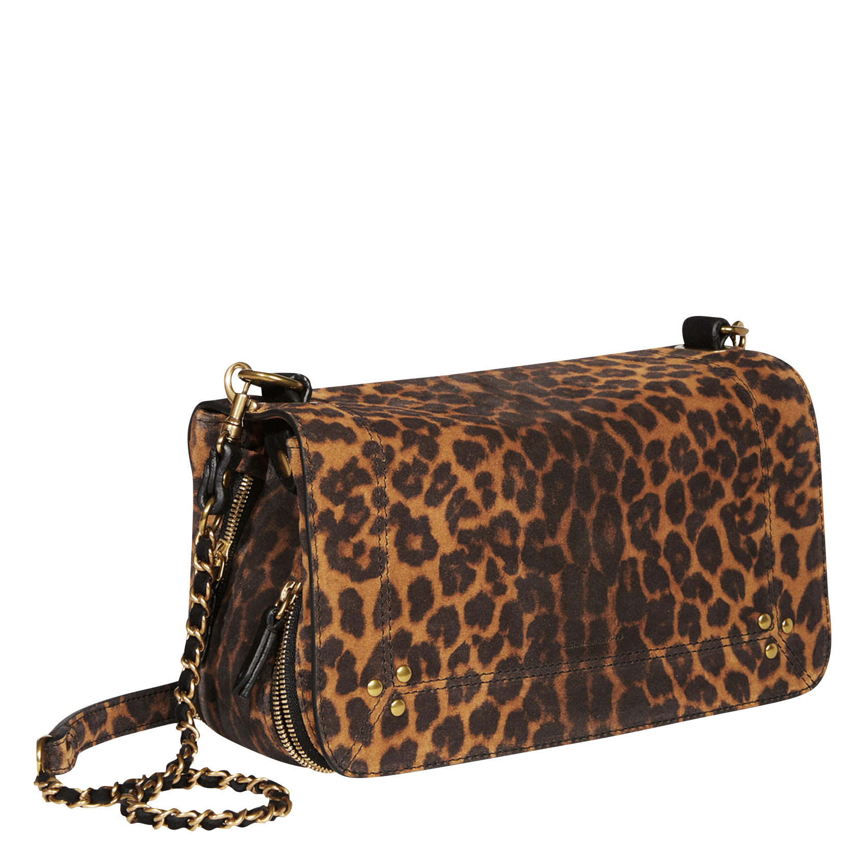 Umhängetasche aus Veloursleder Braun