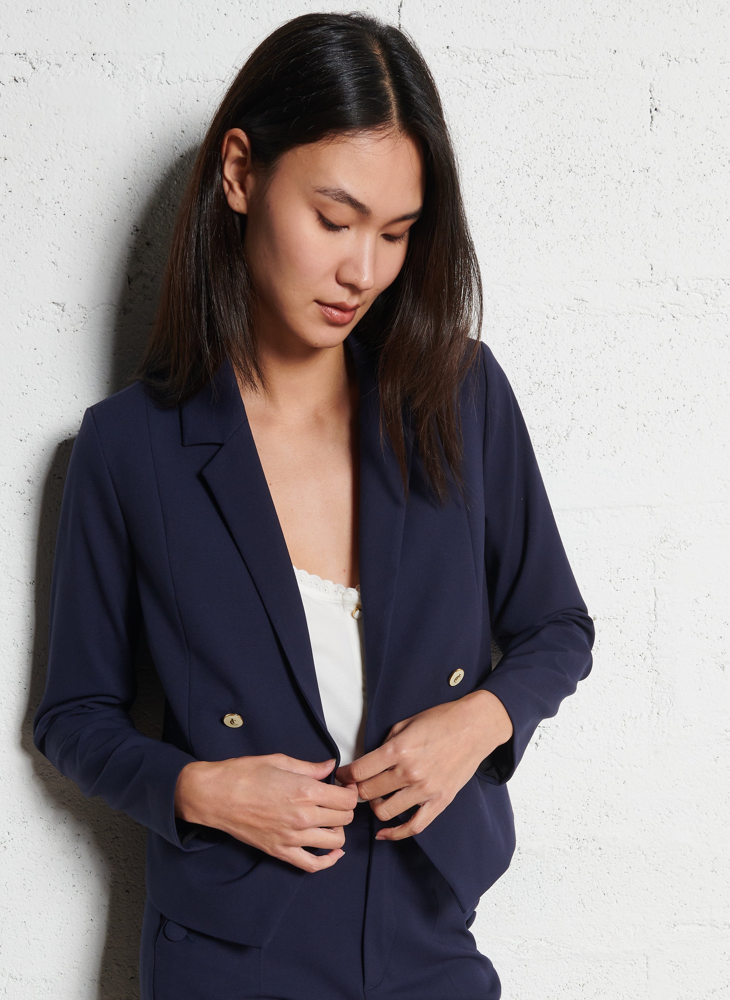 Fitted short blazer online