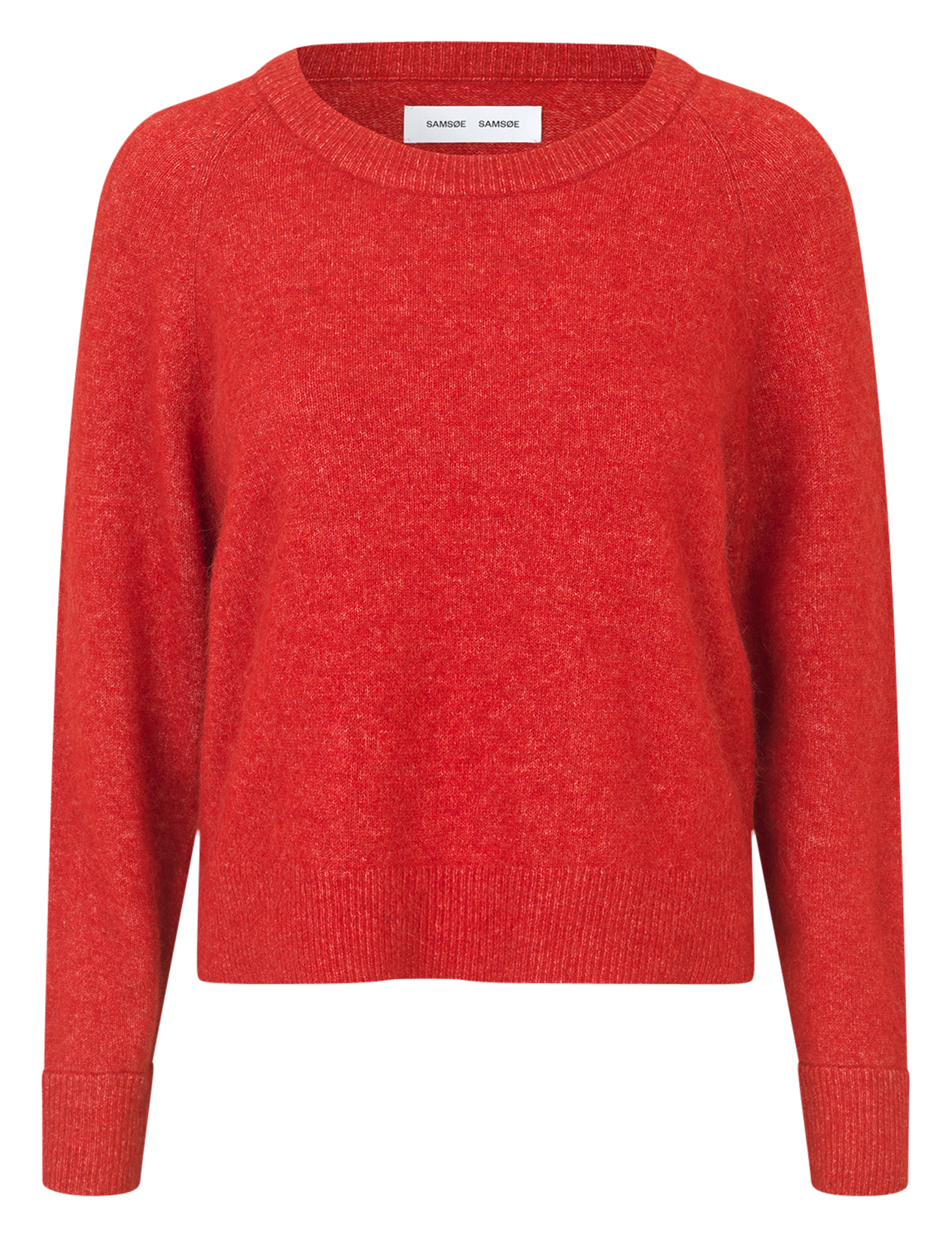 Pull col rond en laine mélangée SAMSOE SAMSOE Rouge
