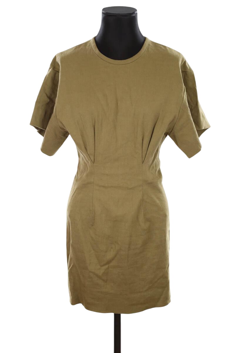 Linen dress ISABEL MARANT - Seconde Main Khaki