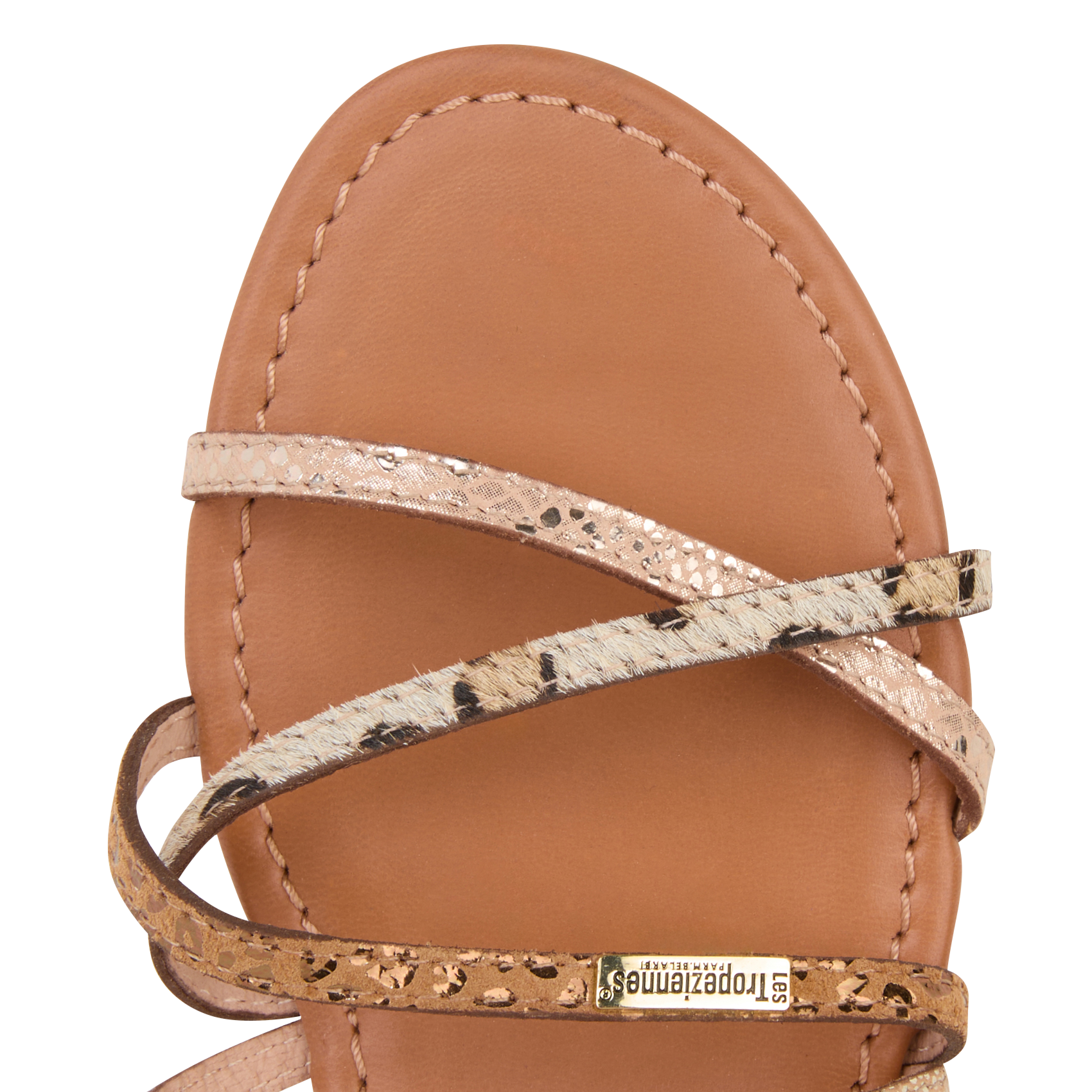 Sandales à talons en cuir LES TROPEZIENNES PAR M.BELARBI Marron