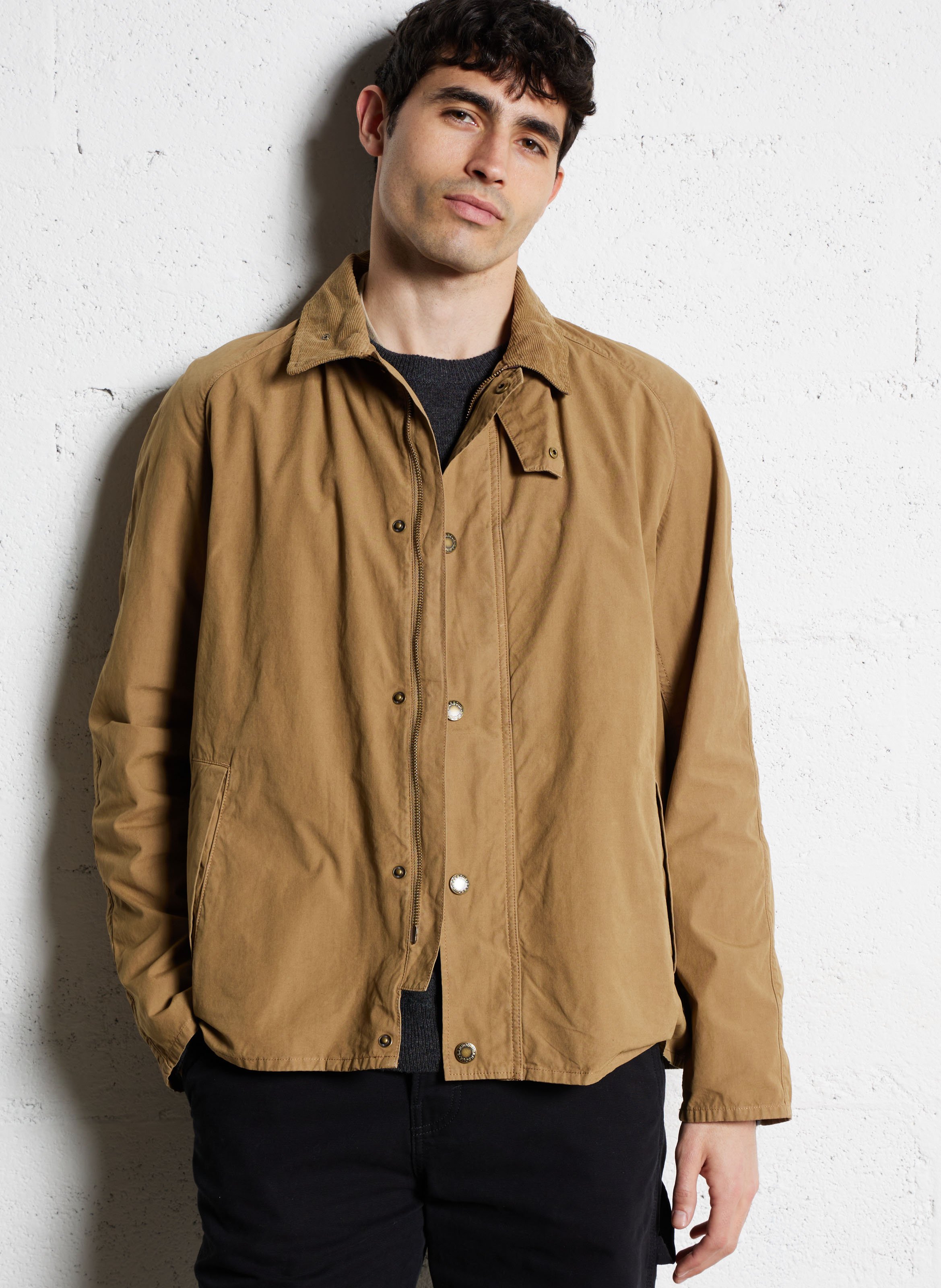 Katoenen jack met klassieke kraag BARBOUR Beige