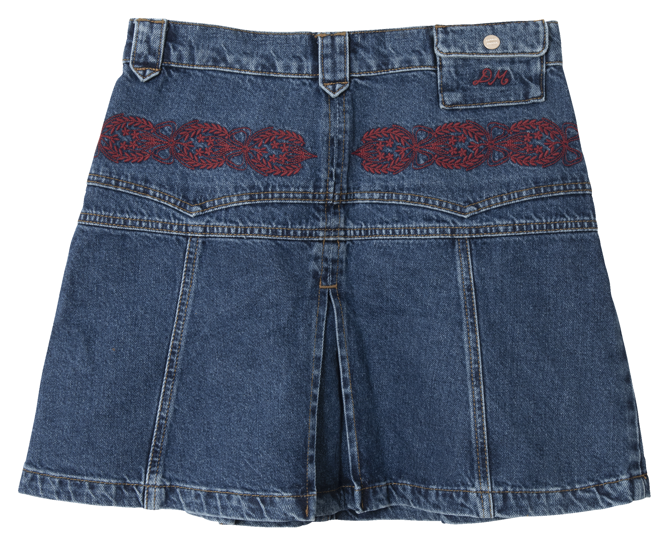 Flared short denim skirt DAMSON MADDER Blue