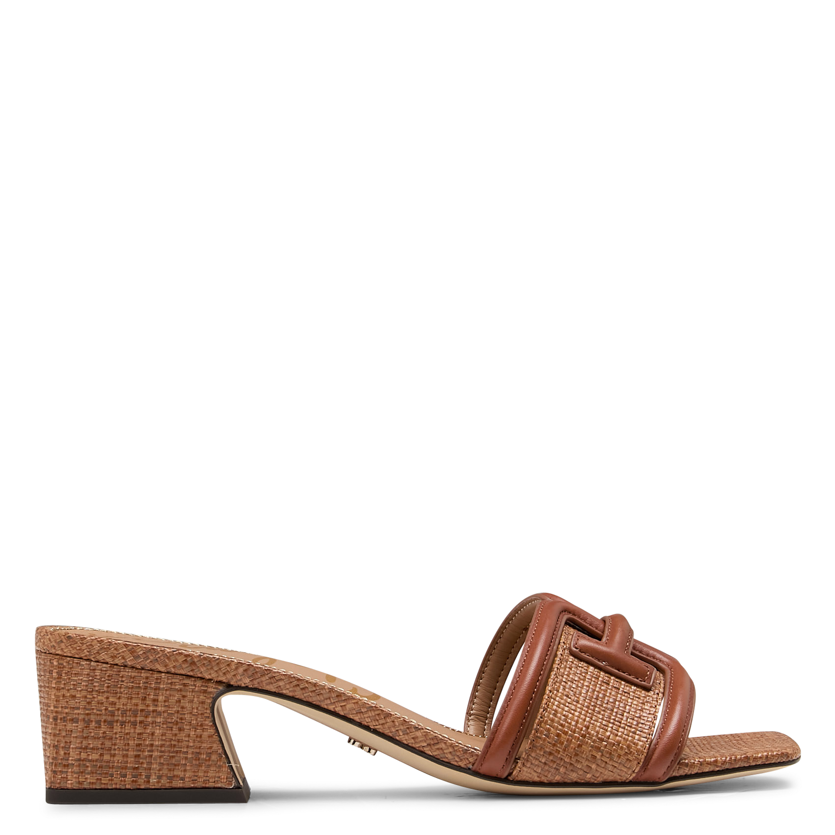 Sandales hautes en cuir mélangé SAM EDELMAN Marron