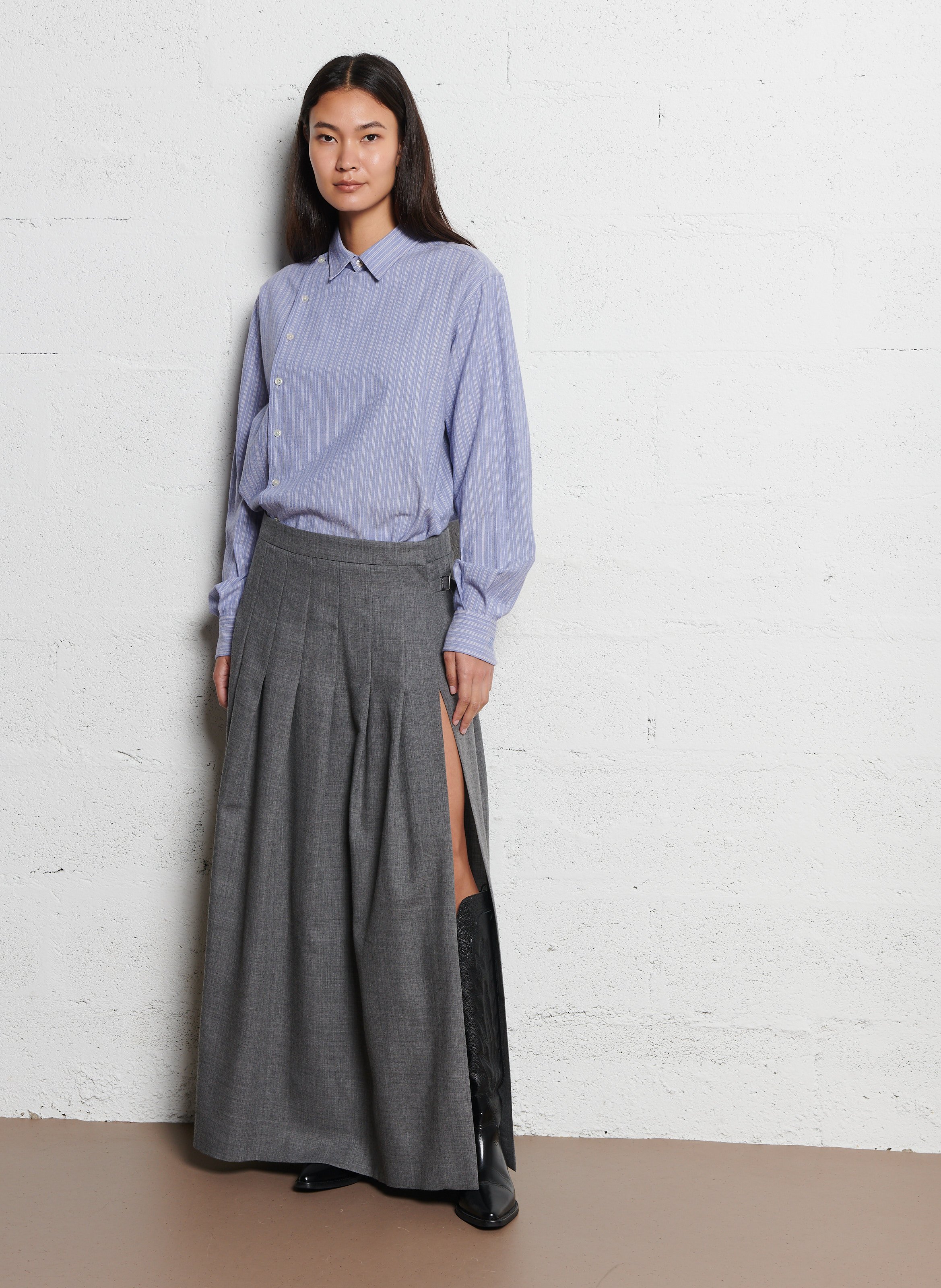 Colonel - Einfarbiges Hemd LAURENCE BRAS Blau