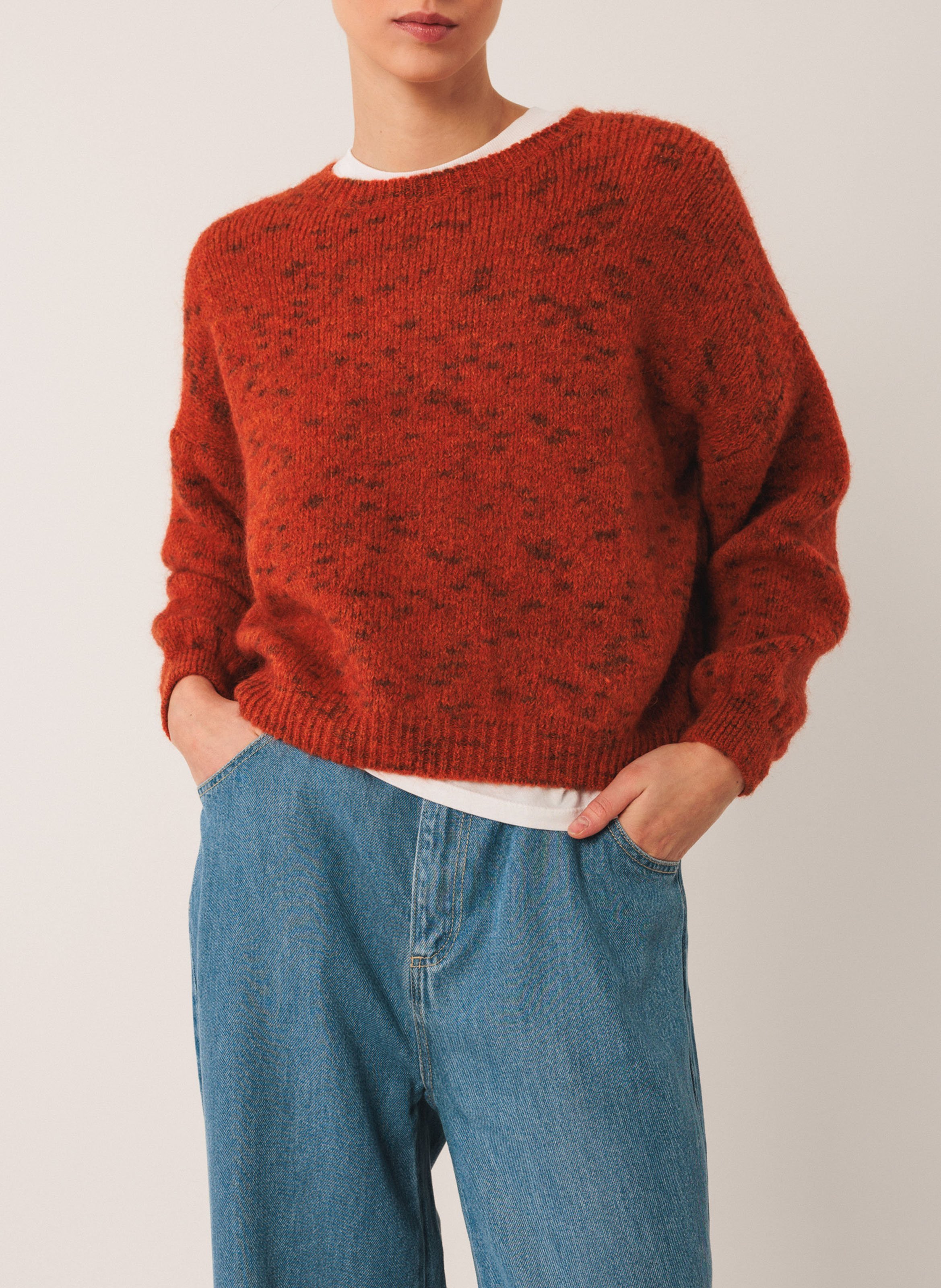 Pull col rond  INDI & COLD Orange