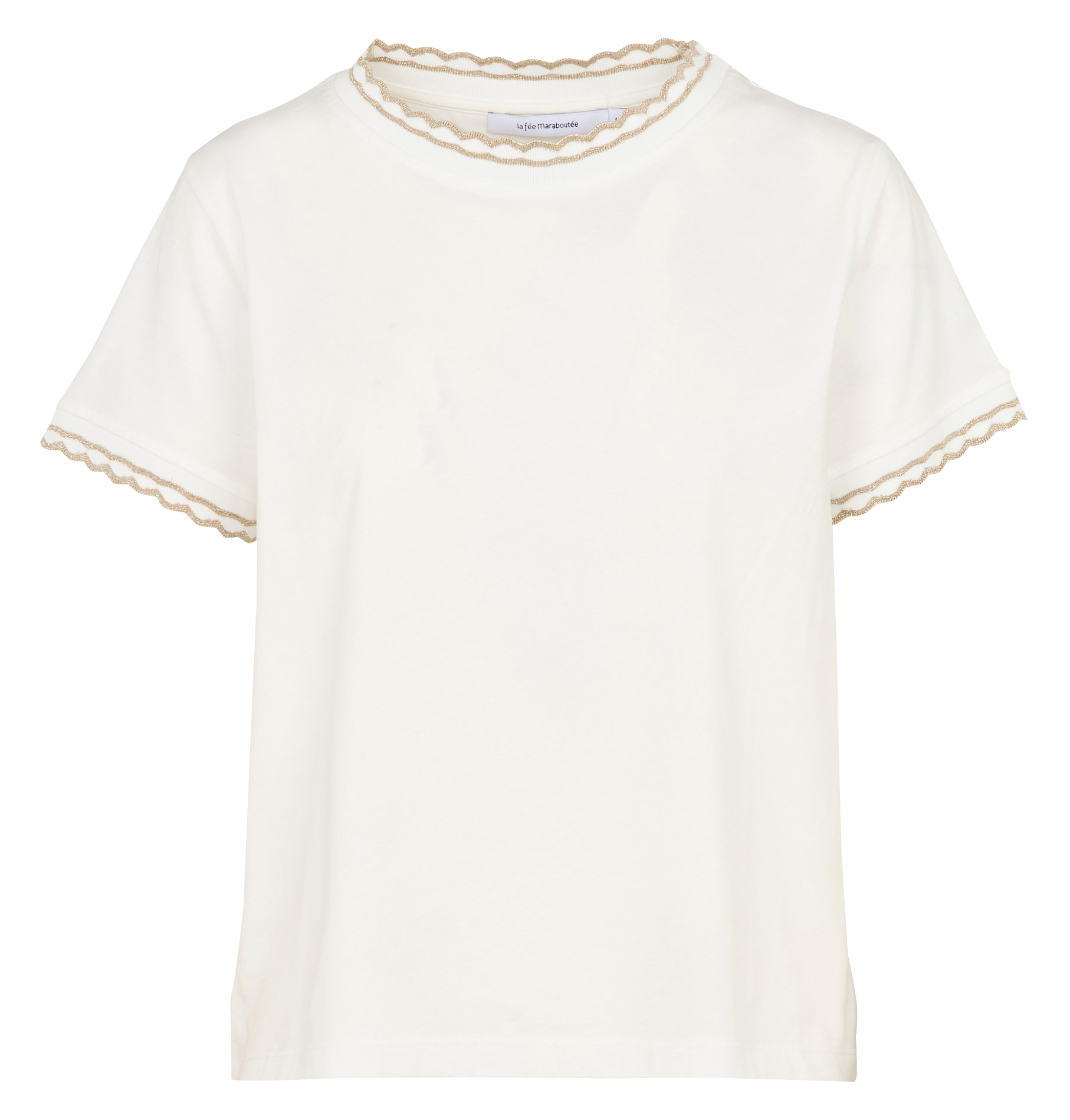 Straight-cut organic cotton T-shirt LA FEE MARABOUTEE White