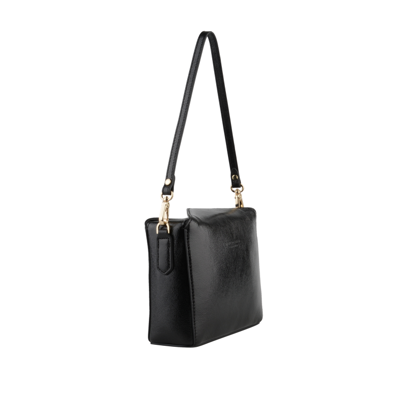 Crossbody bag - cowhide leather POURCHET Black
