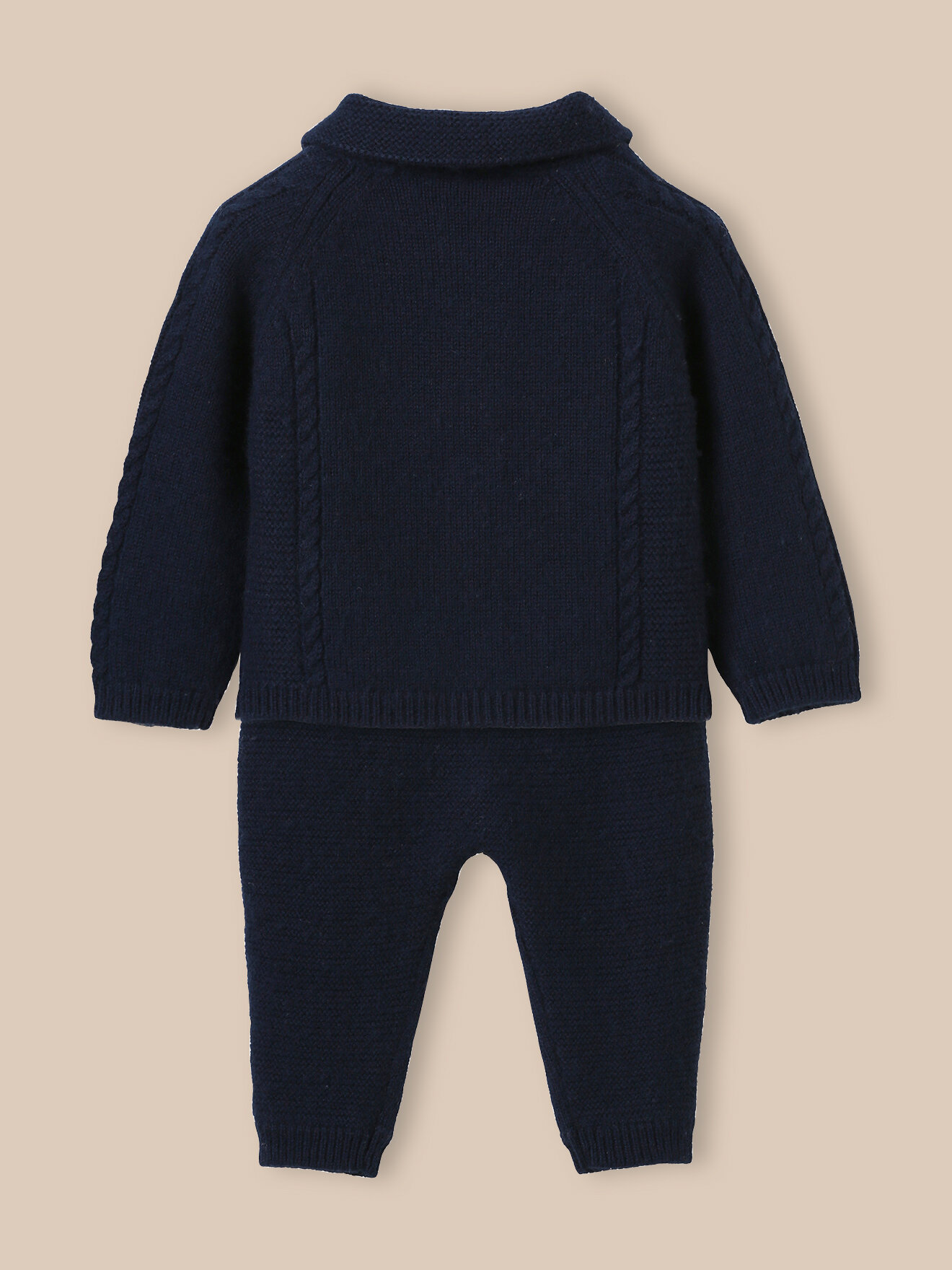 Twisted knit set CYRILLUS Blue