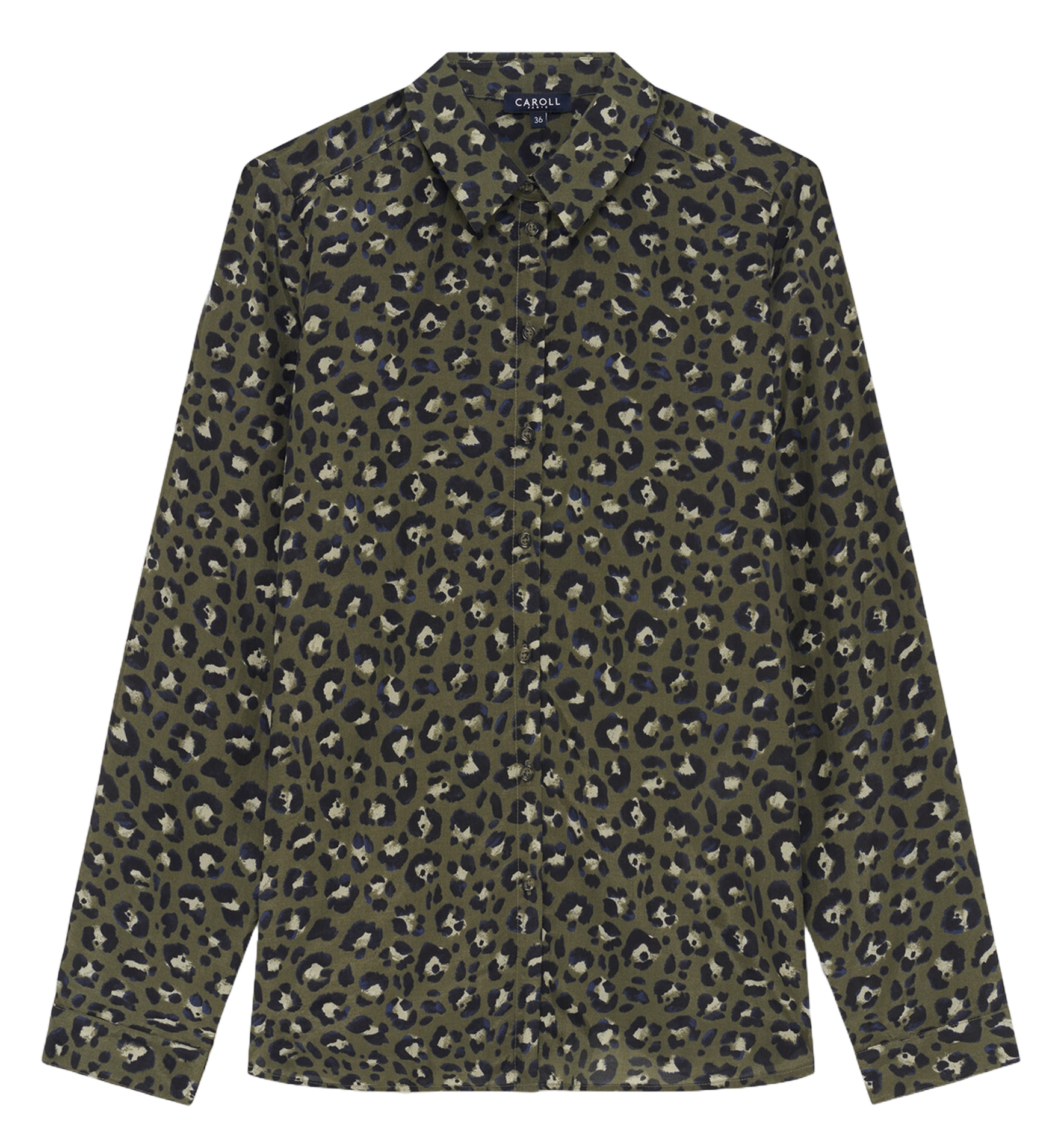 Chemise col classique imprimée CAROLL Green