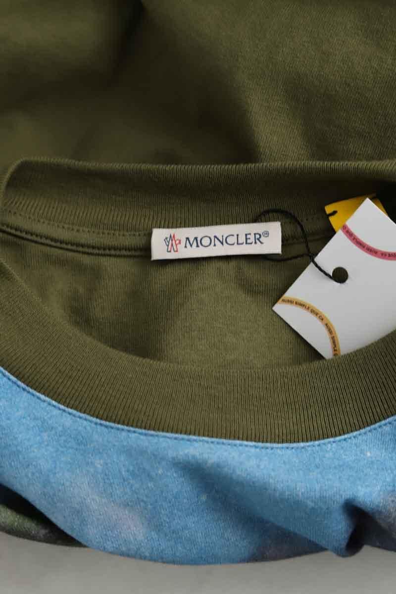 Cotton T-shirt MONCLER - Seconde Main Khaki