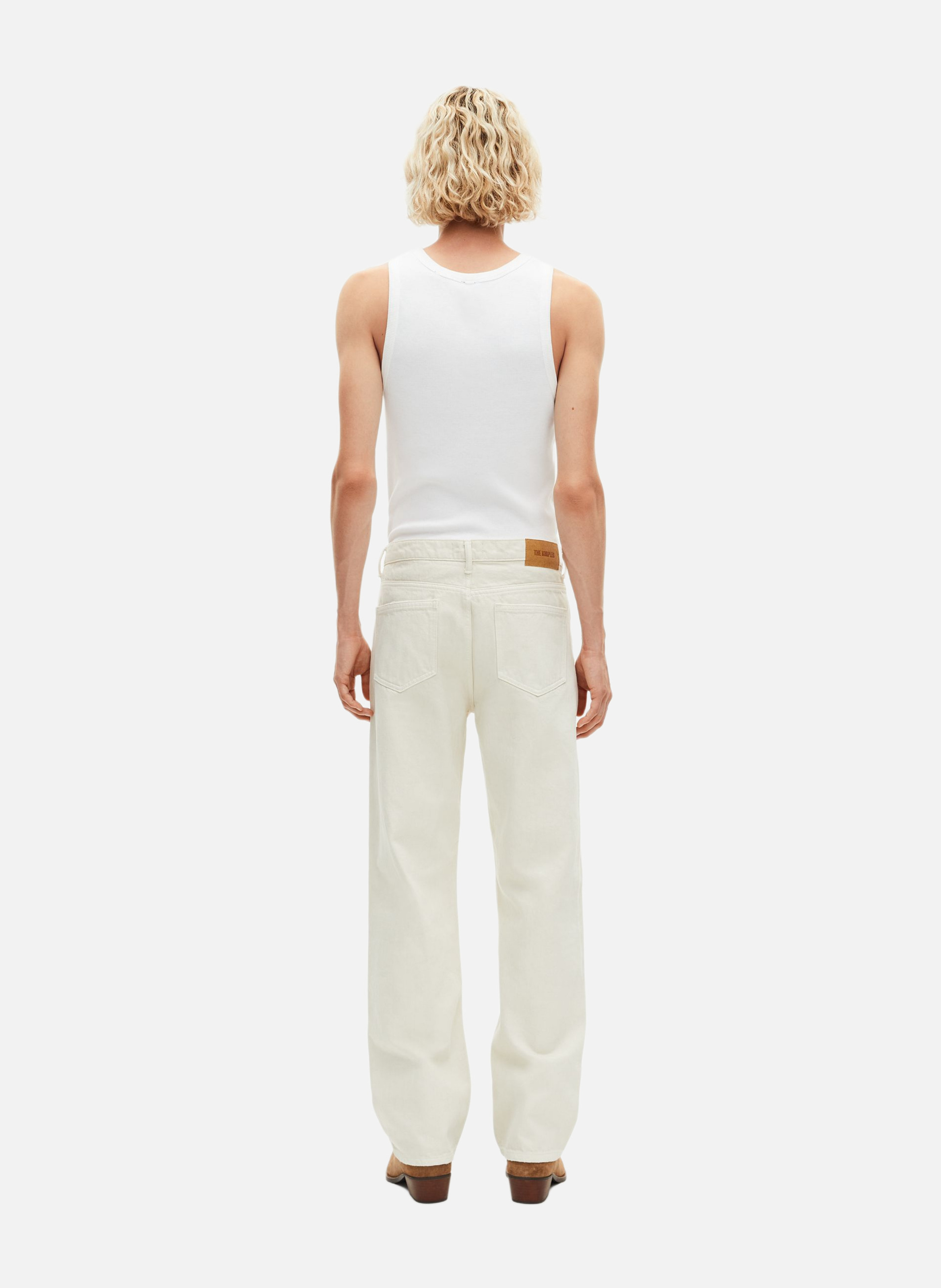 - Straight-leg jeans
- 5 pockets
- Straight cut
- Faded effect THE KOOPLES Beige