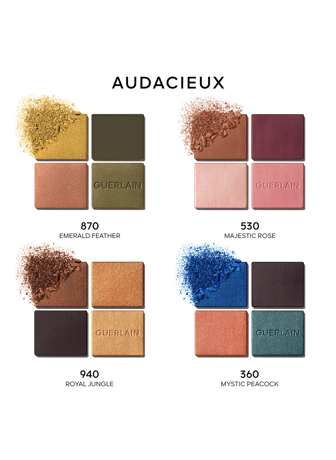 OMBRES G - Four-Shade Eyeshadow Palette 940 royal jungle