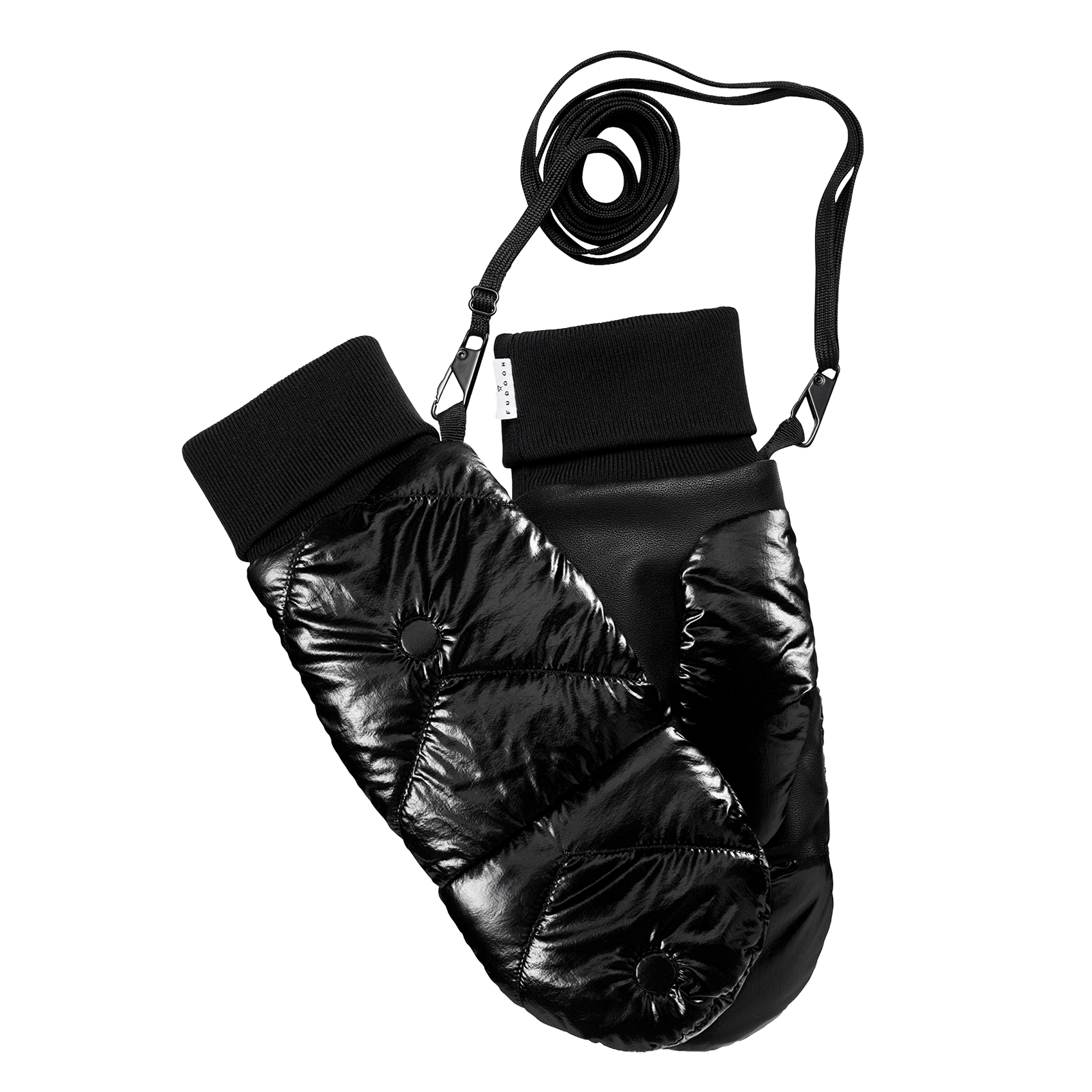 Fingerlose Handschuhe mit Leopardenmuster FUDOON Schwarz