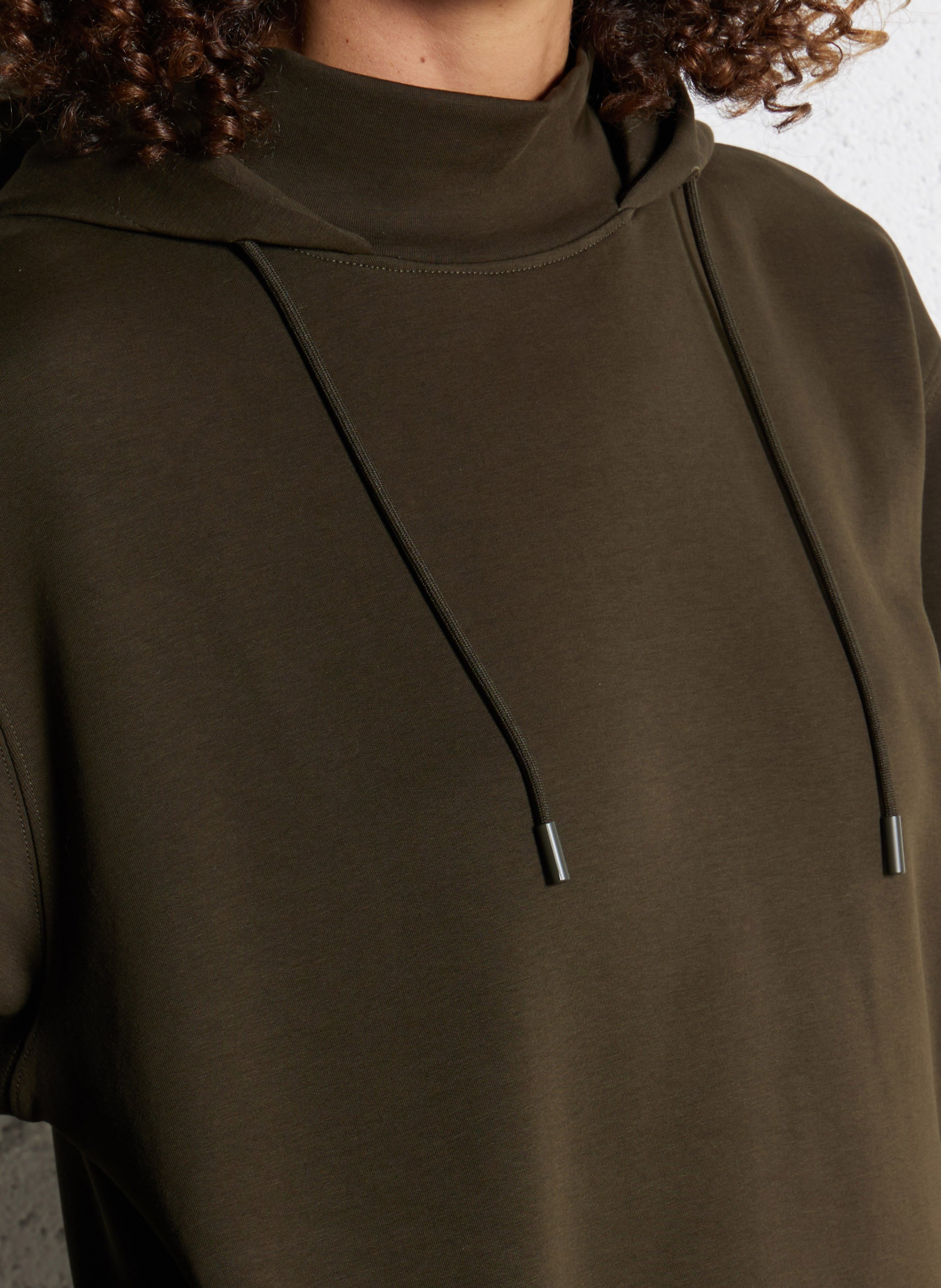 Sweat col rond en coton mélangé MAISON 123 Kaki