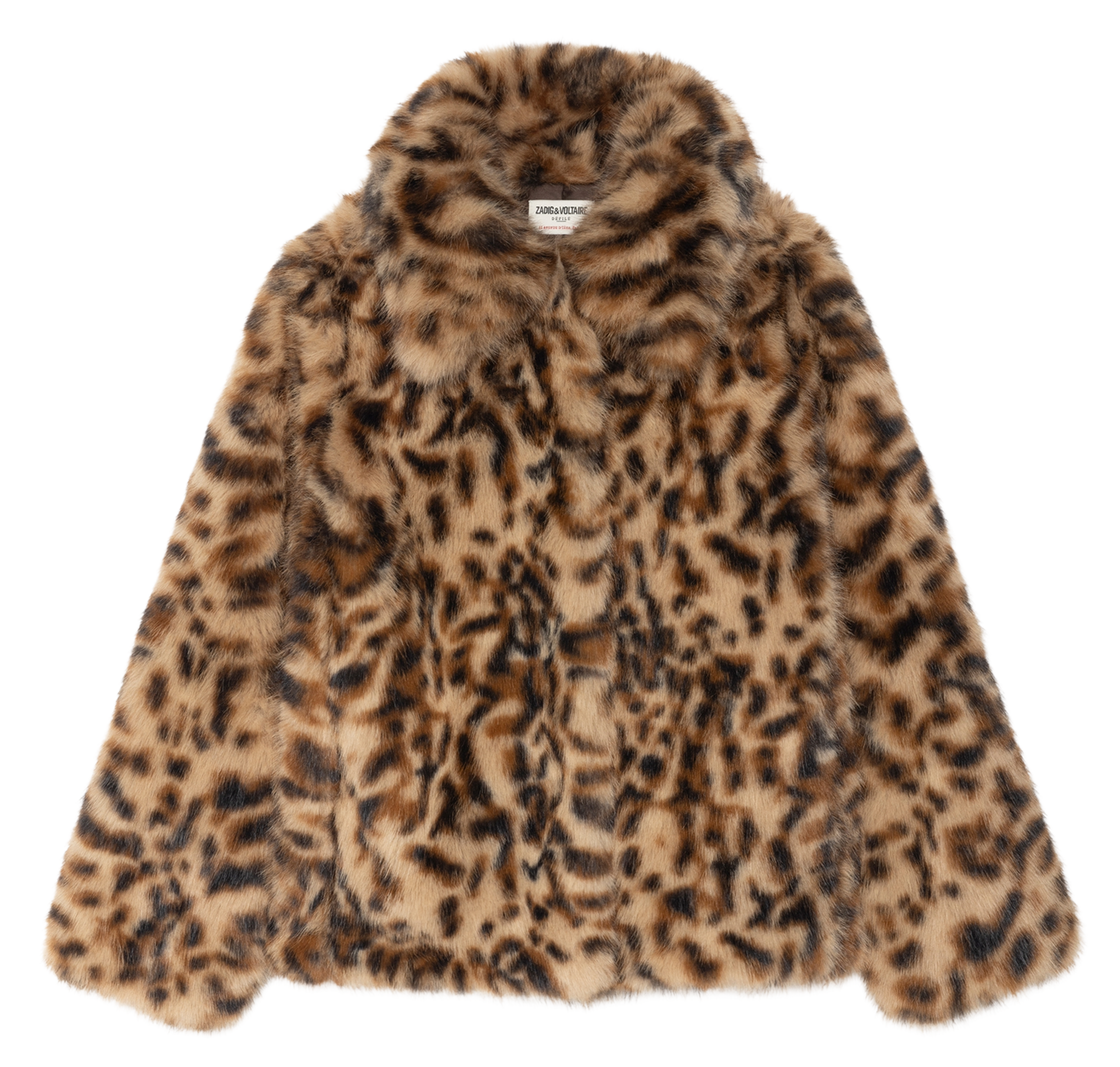 Manteau col classique effet fourrure  ZADIG&VOLTAIRE Marron