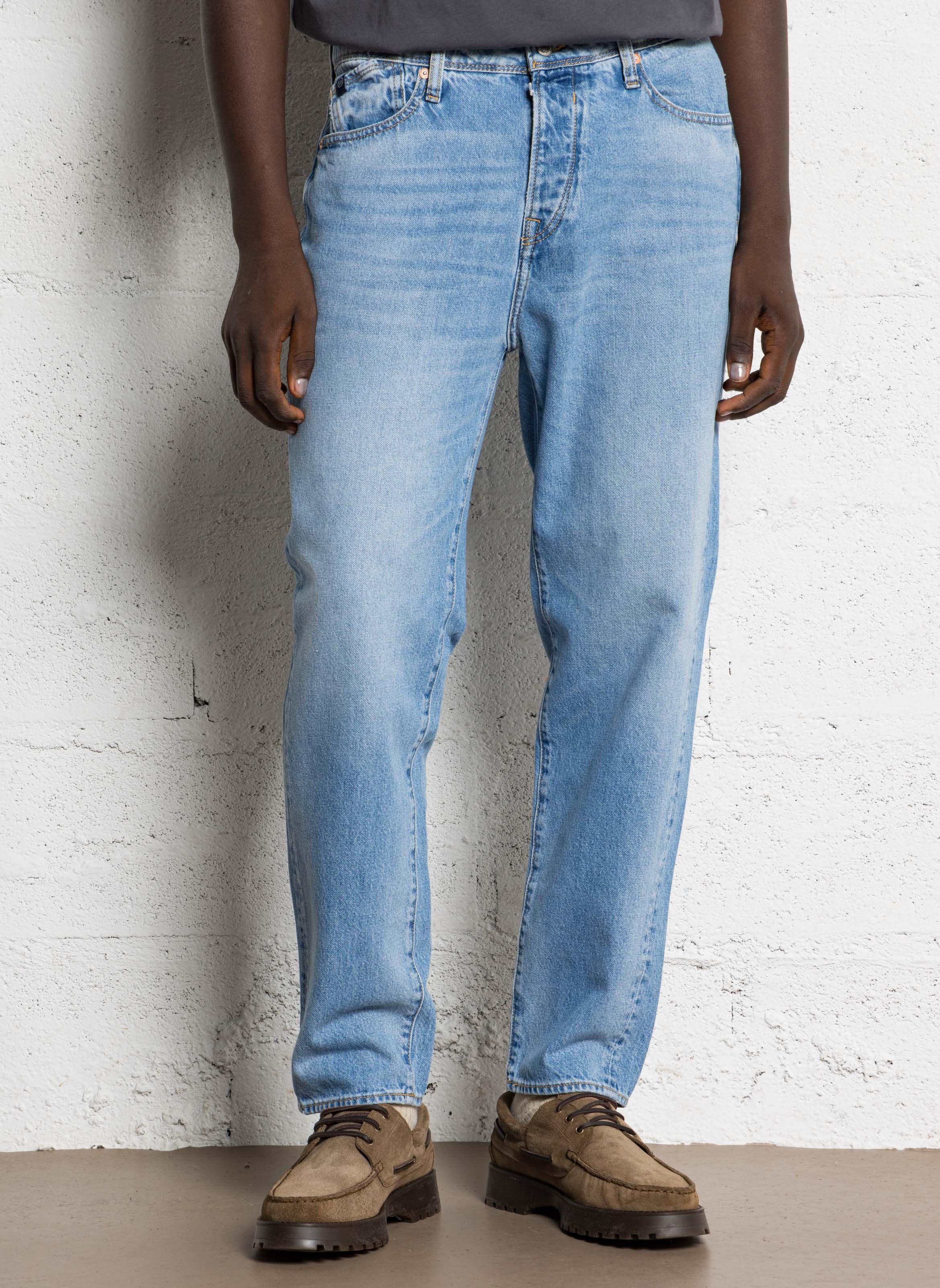 Cotton straight jeans LE TEMPS DES CERISES Blue