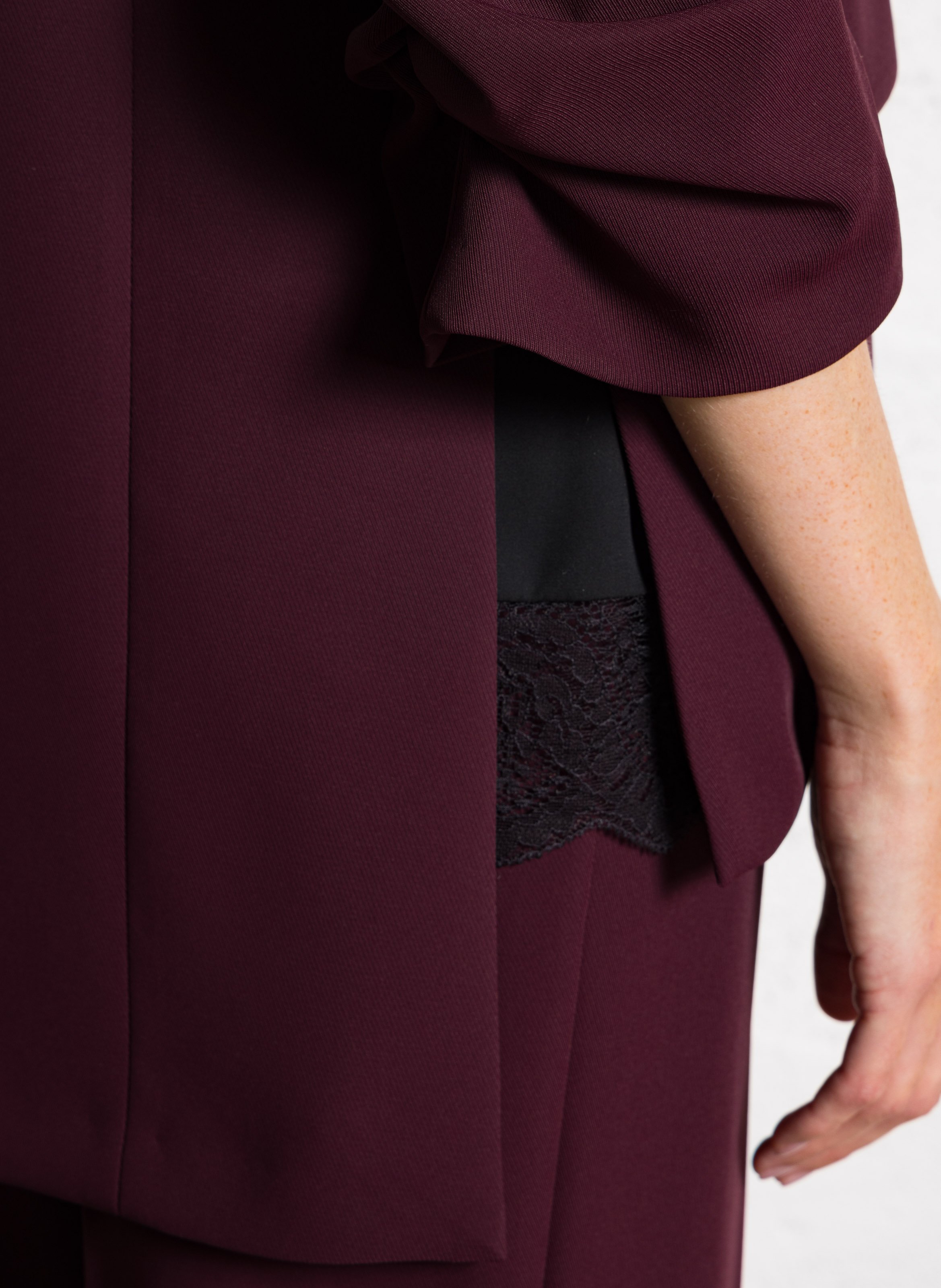 Oversized blazer jacket with notched lapel IMPERIAL Red