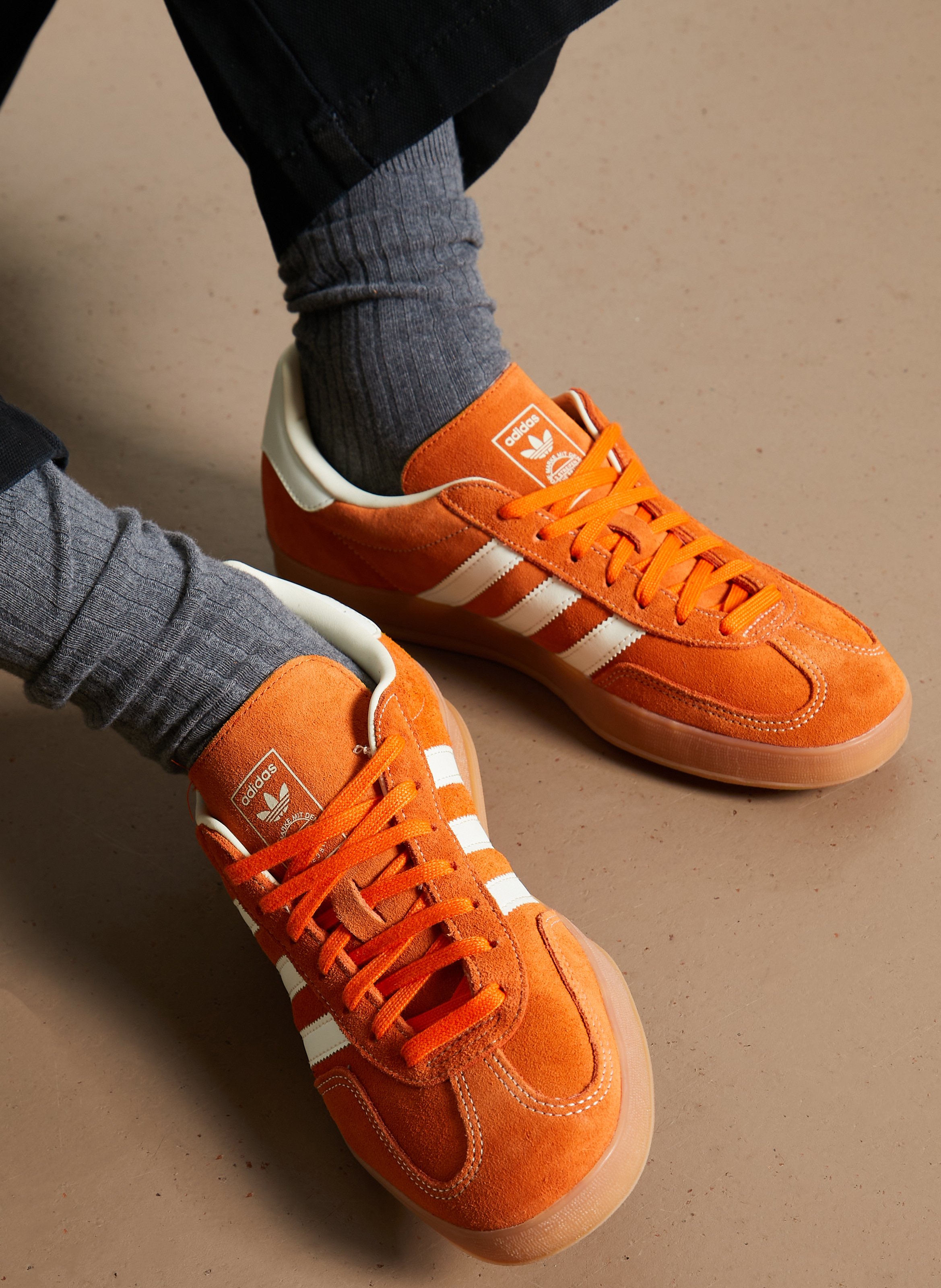 Basket basses en cuir ADIDAS Orange