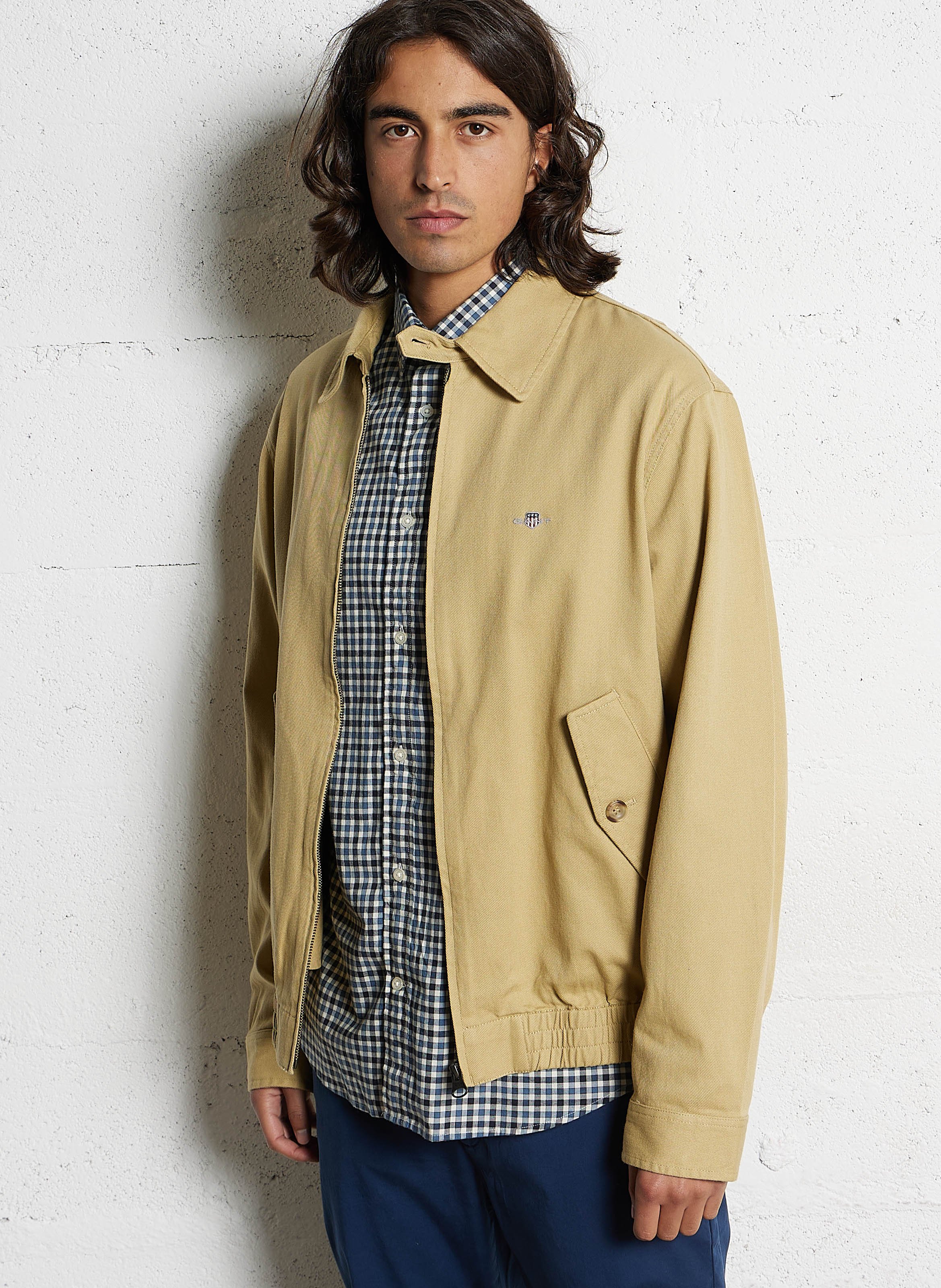Veste col classique en coton GANT Beige