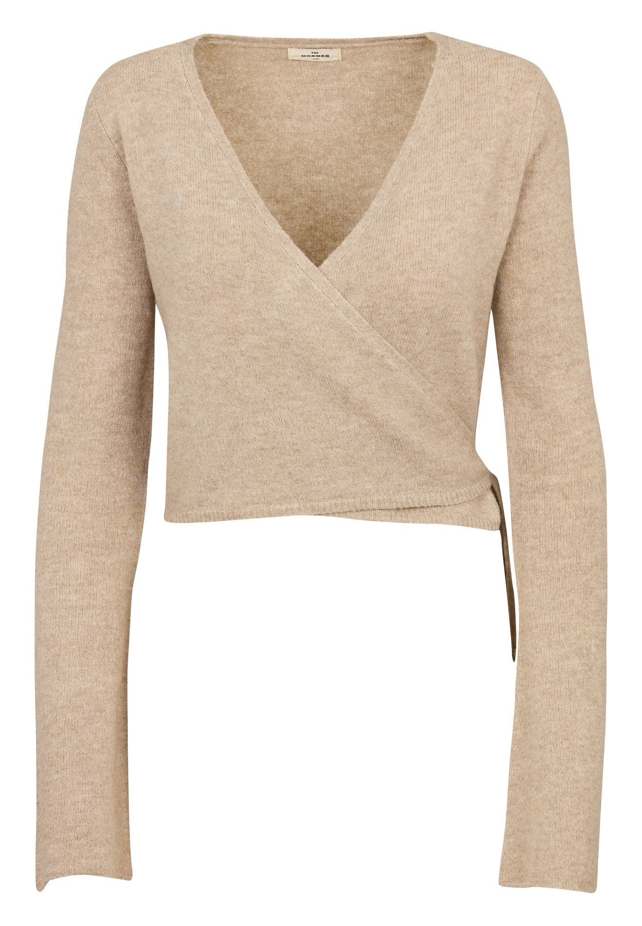 Strickjacke in Wickeloptik THE KORNER Beige