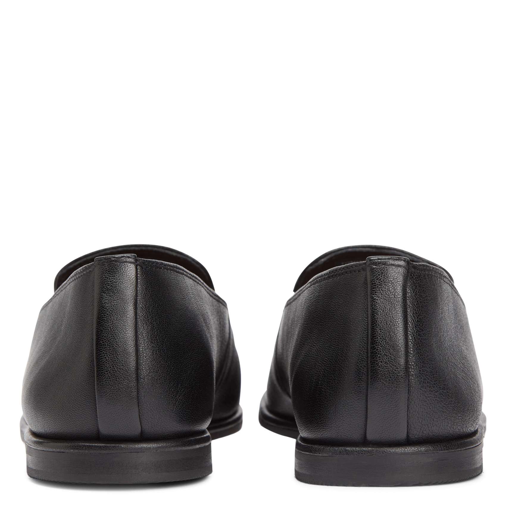 Mocassins unis en cuir à monogramme TOMMY HILFIGER Noir