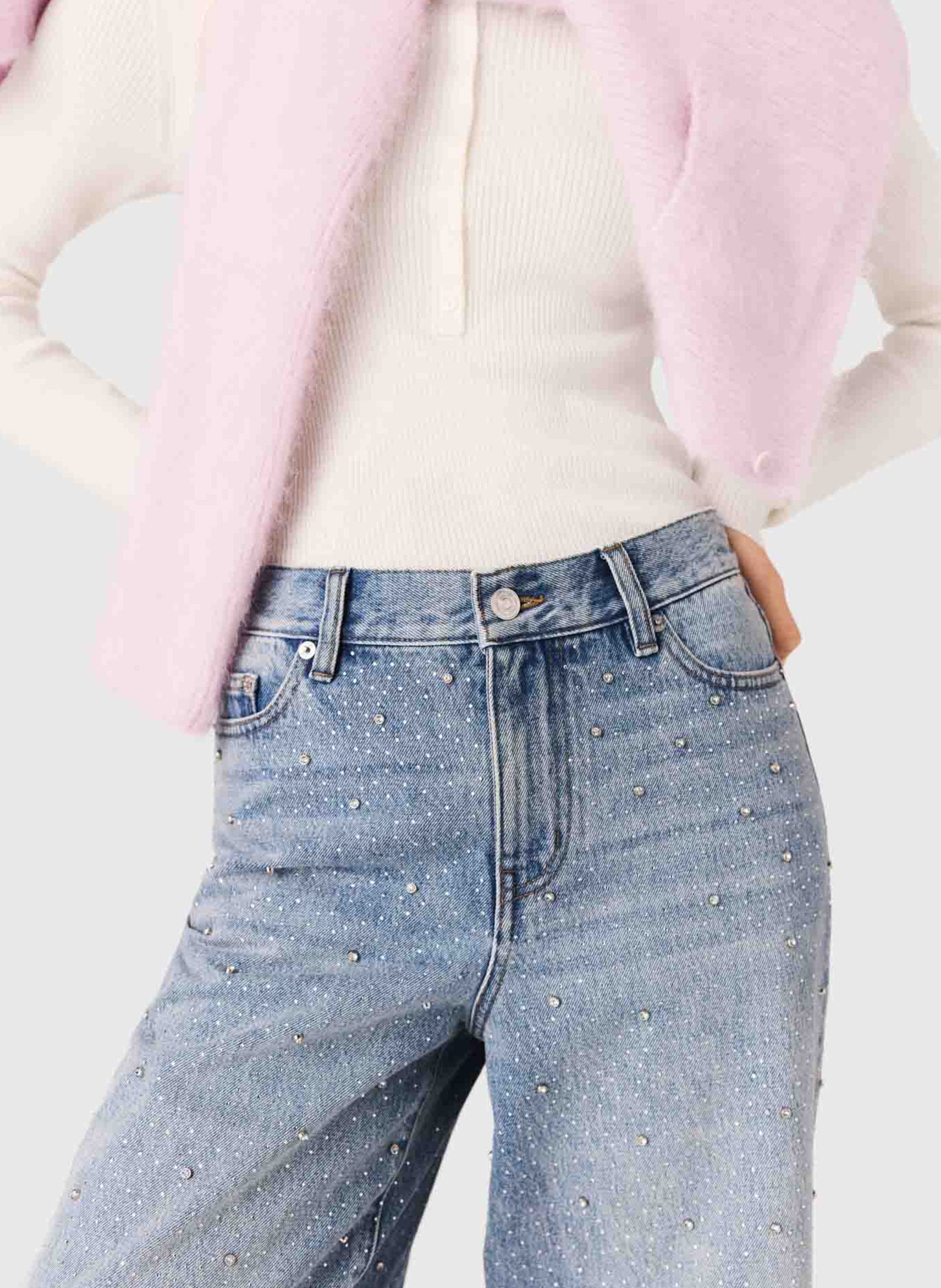 Grote katoenen jeans MAJE Blauw