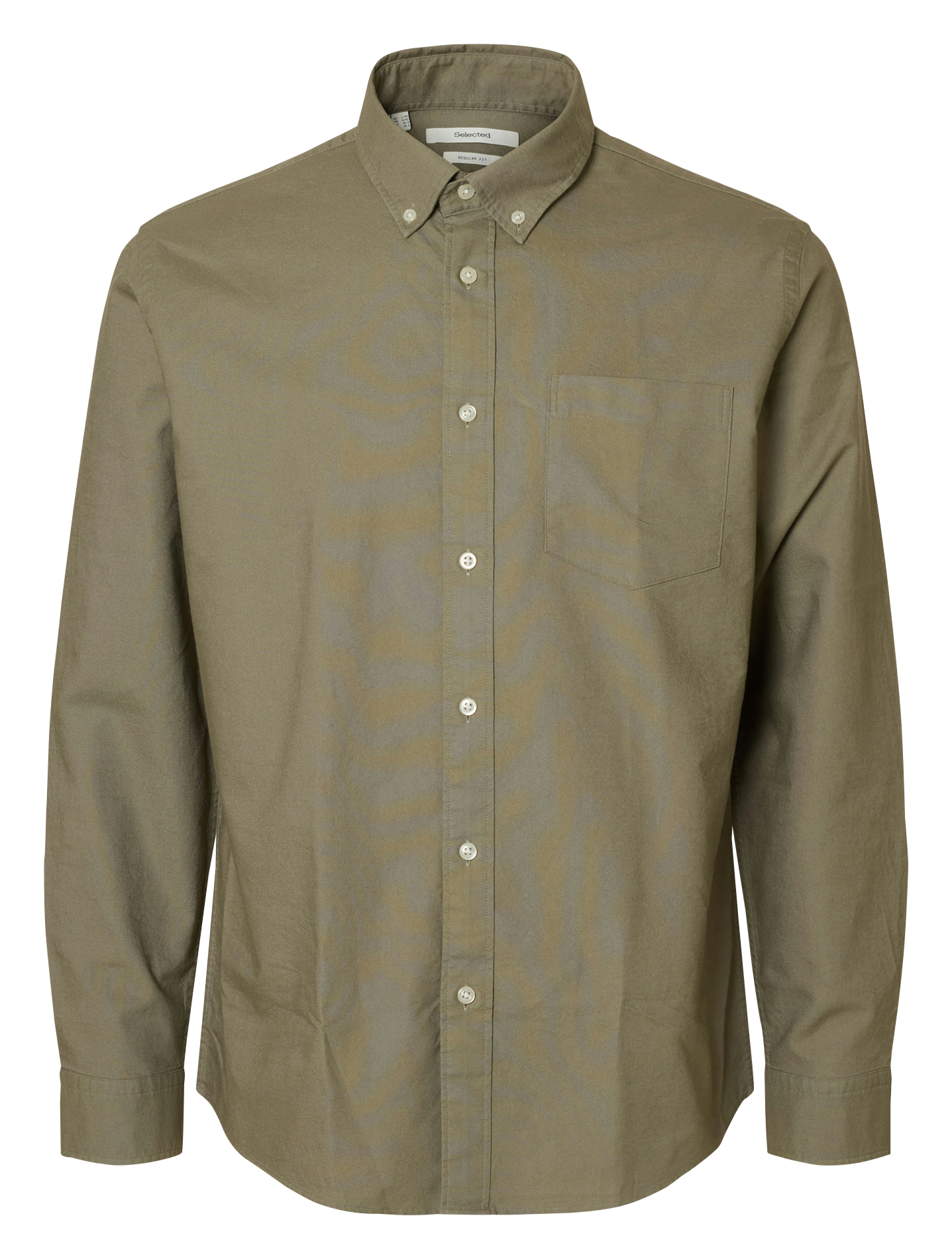 Chemise col américain en coton mélangé  SELECTED