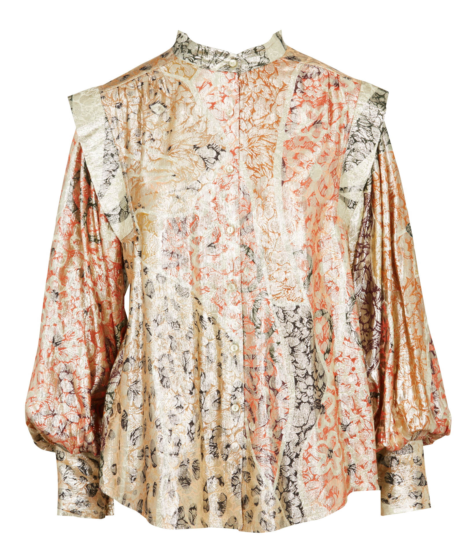 Jacquard shirt with classic collar MES DEMOISELLES Multicolored