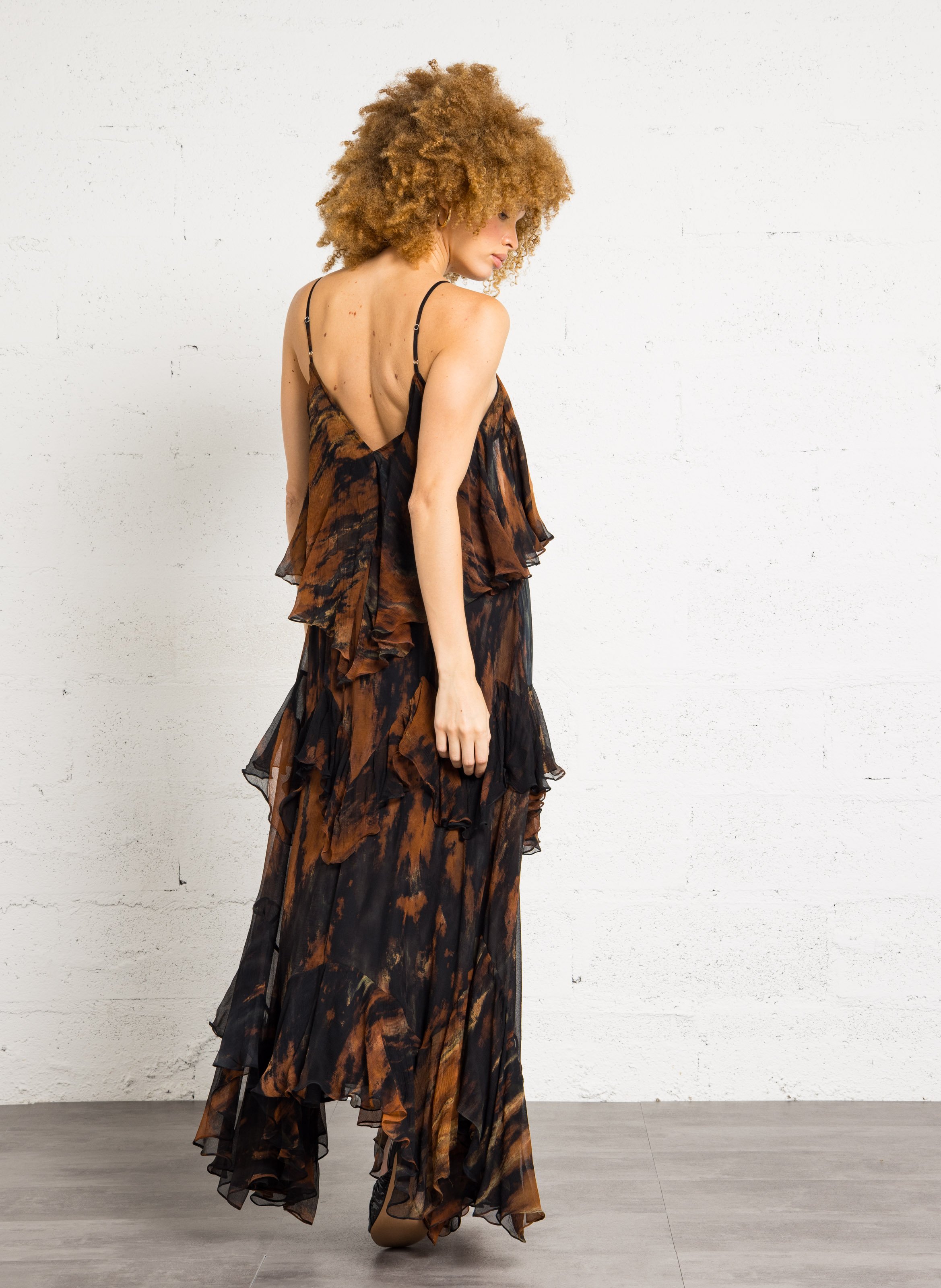 Long V-neck dress MES DEMOISELLES Multicolored