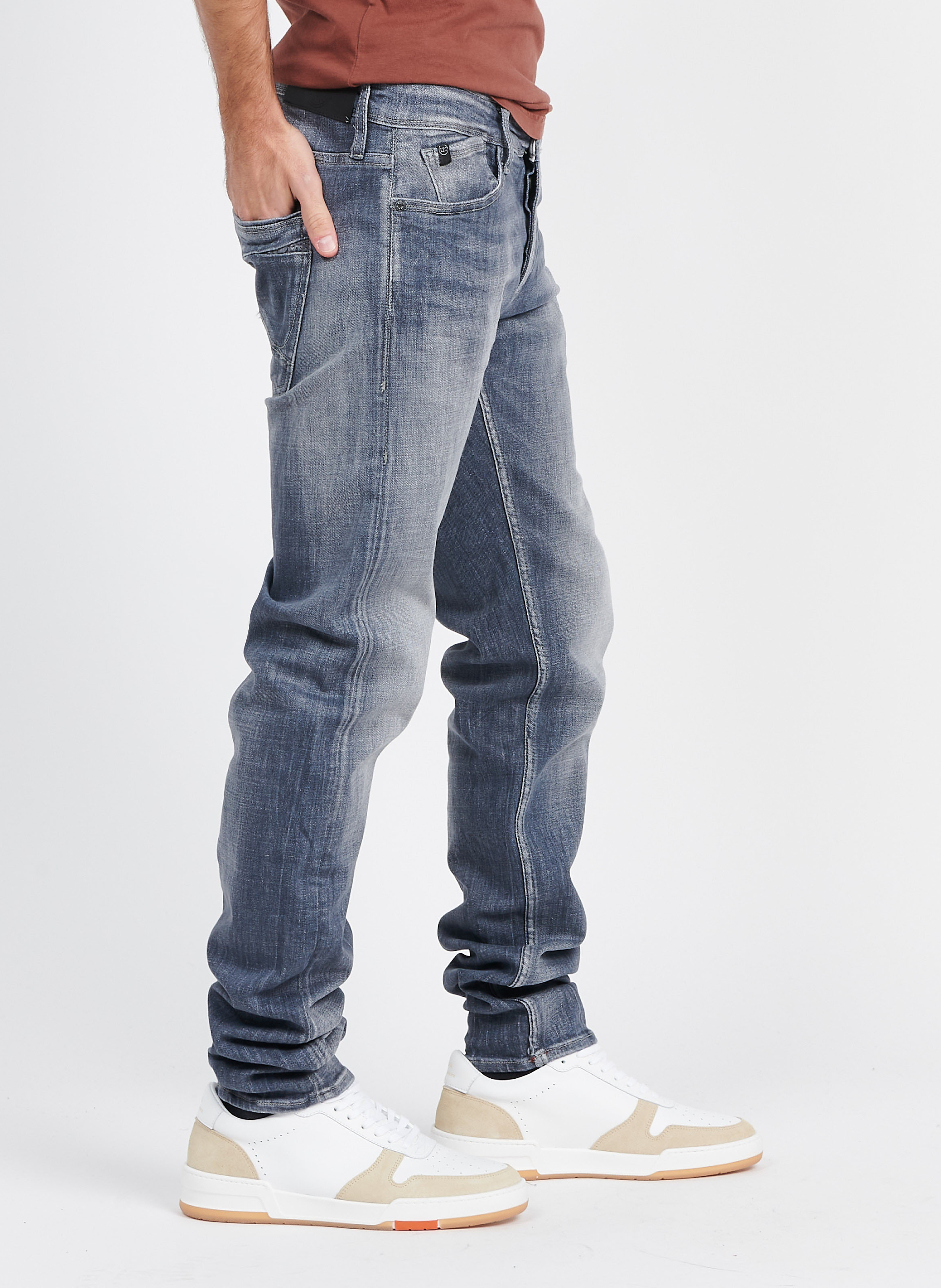 Slimfit-Jeans aus Baumwoll-Mix Grau