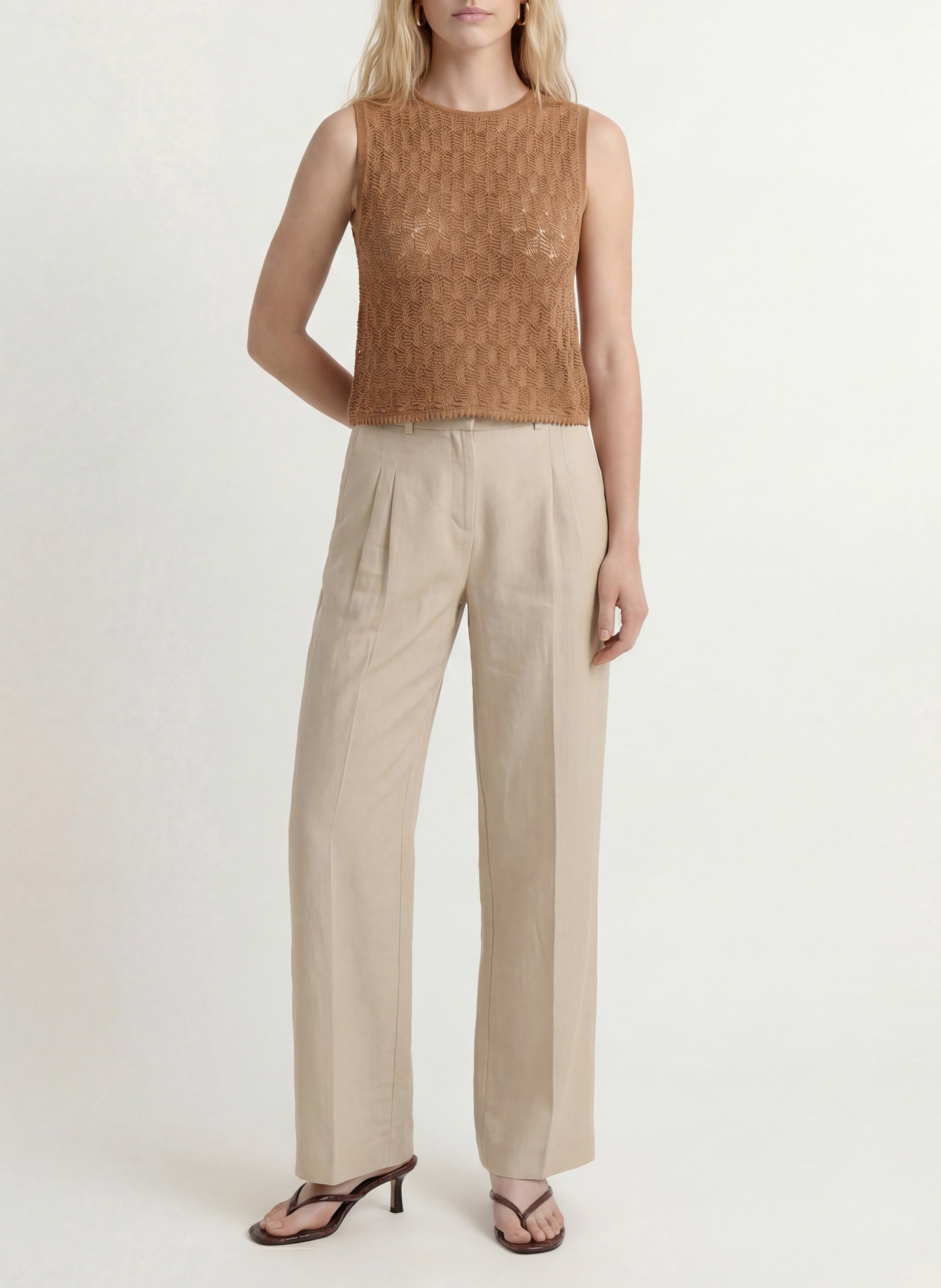 Ärmelloses Top mit offenem Rücken KOOKAI Braun