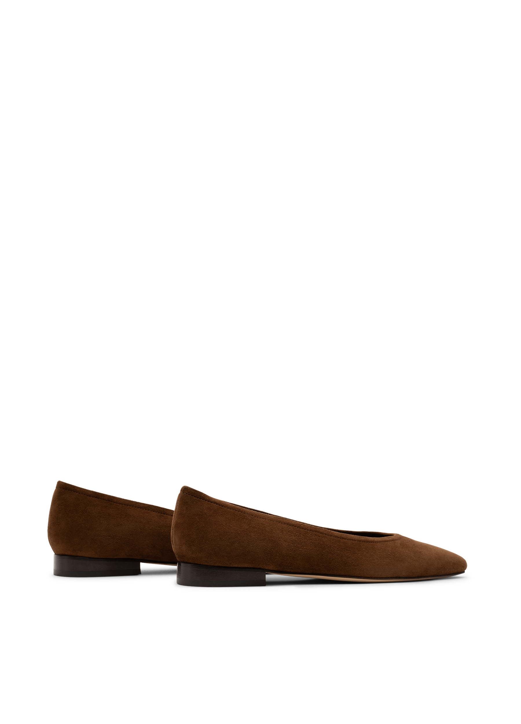 Date suede leather ballet flats PARALLELE PARIS Brown