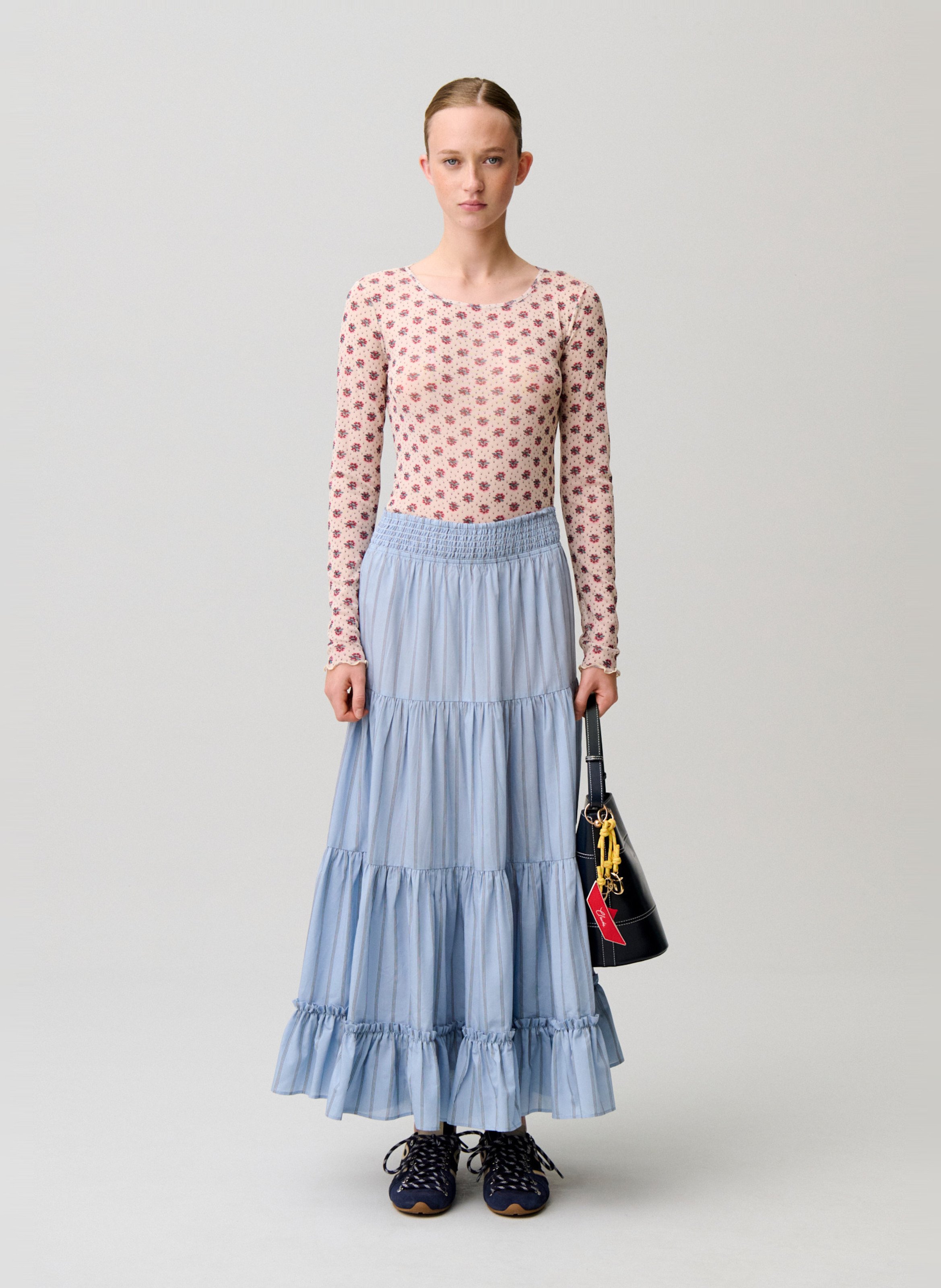 Jupe évasée rayée CLAUDIE PIERLOT Multicolore