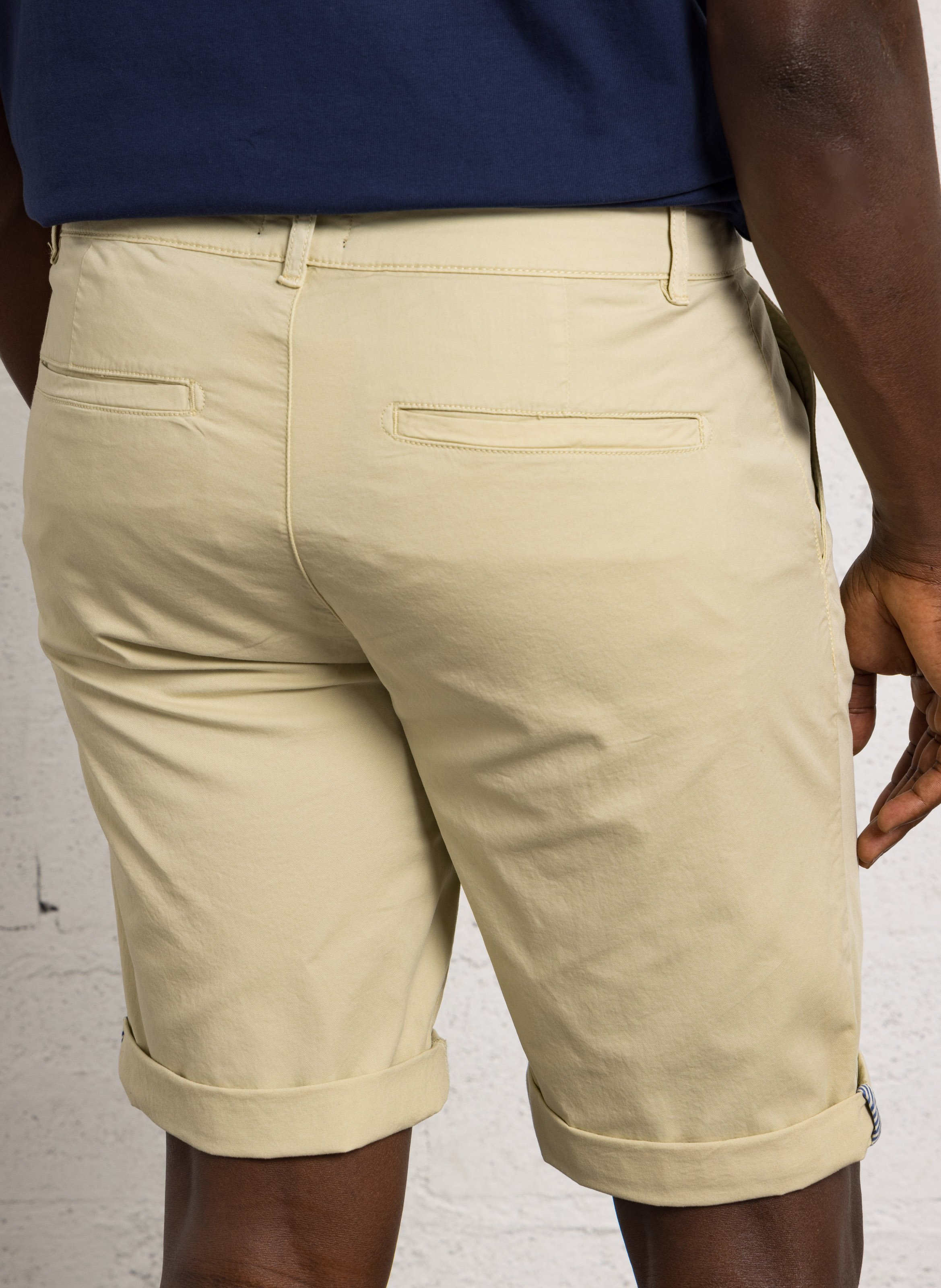 Short droit en coton mélangé ARMOR LUX Beige