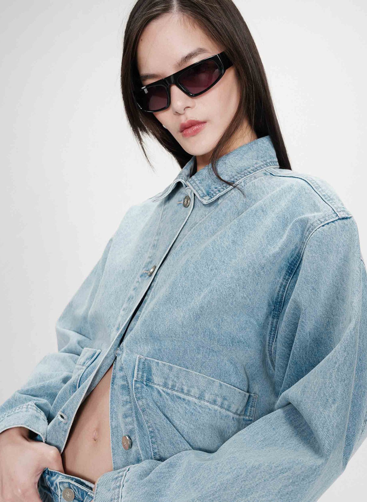 Boxy denim jacket GRACE ET MILA Blue
