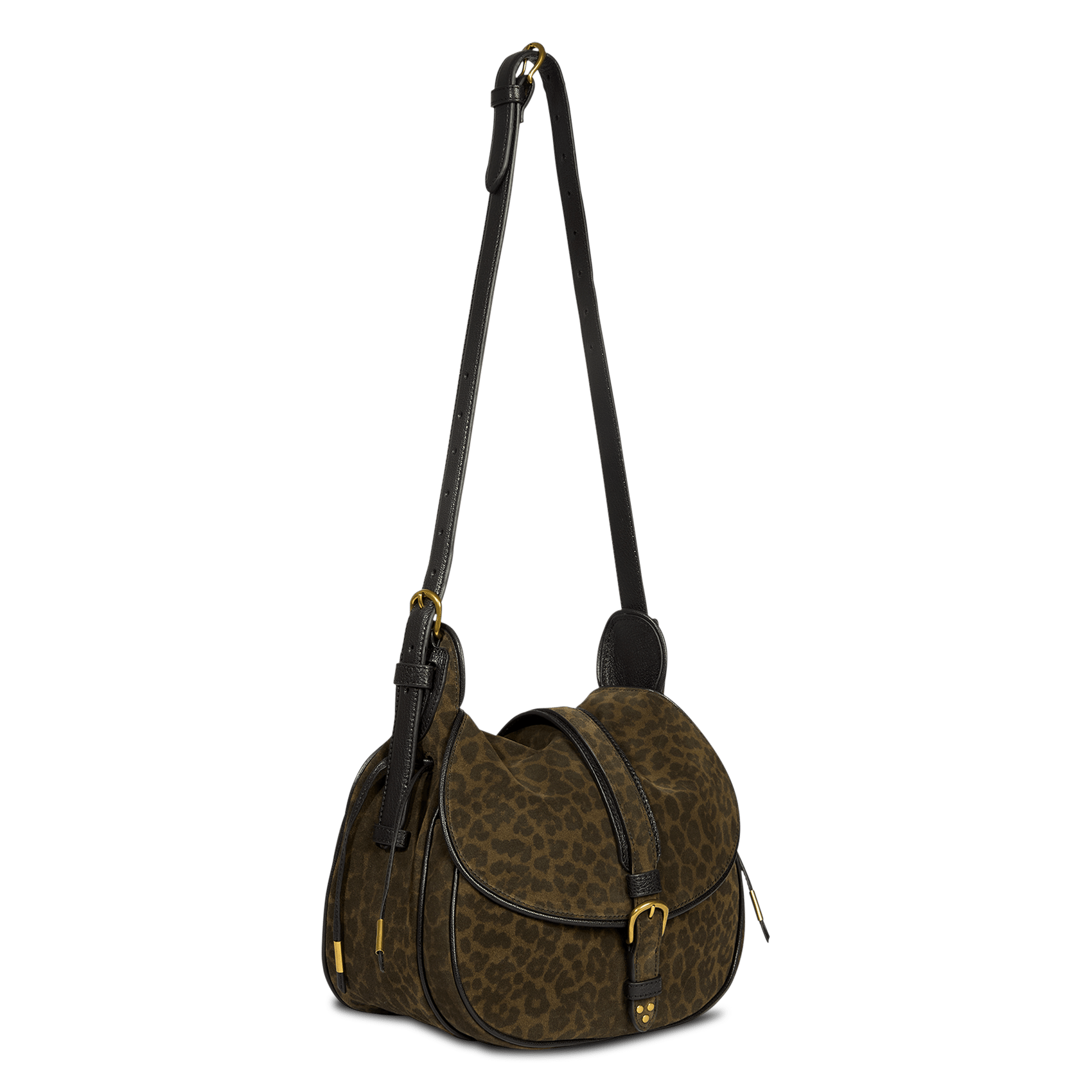 Handtasche aus Veloursleder JEROME DREYFUSS Khaki