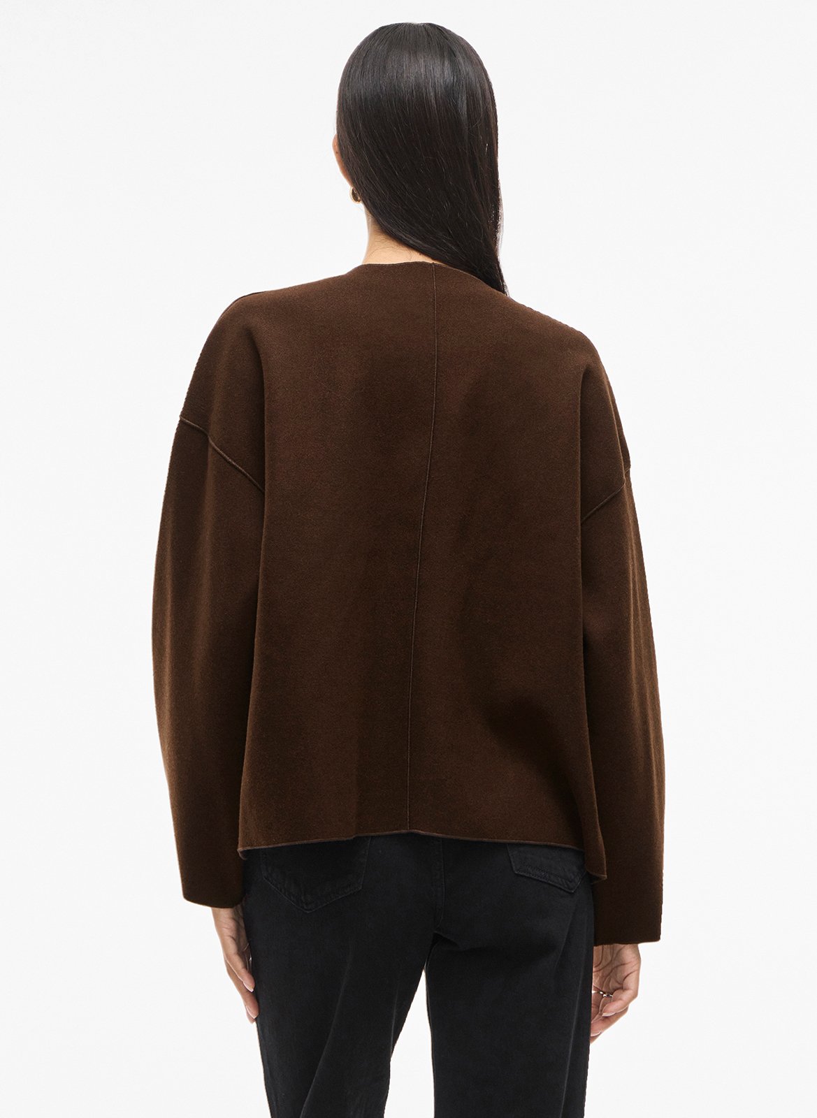 Light loose-fitting v-neck jacket VILA Brown