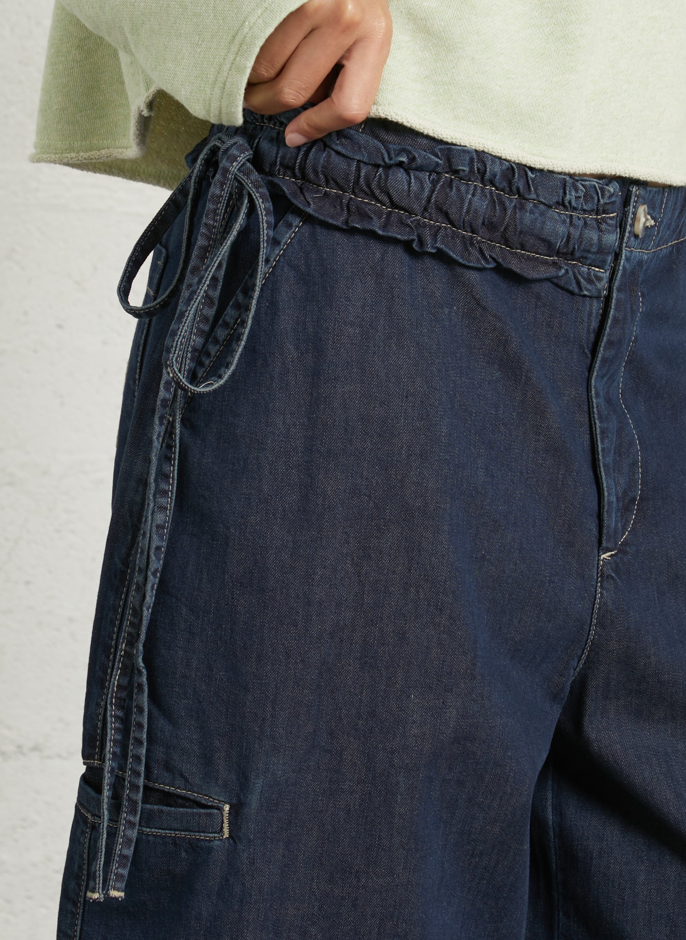 Jean large en coton bio DAMSON MADDER Bleu