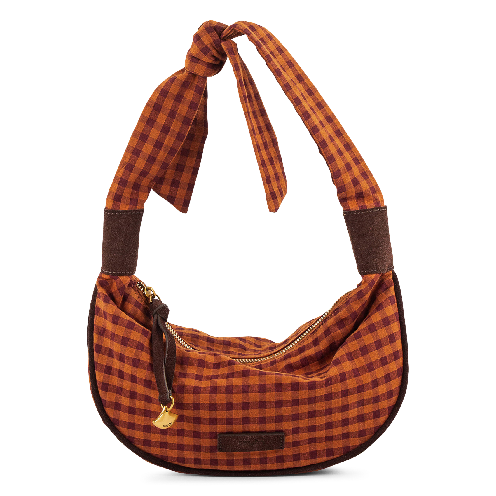 Bolso de hombro de algodón mezclado SESSUN Rojo