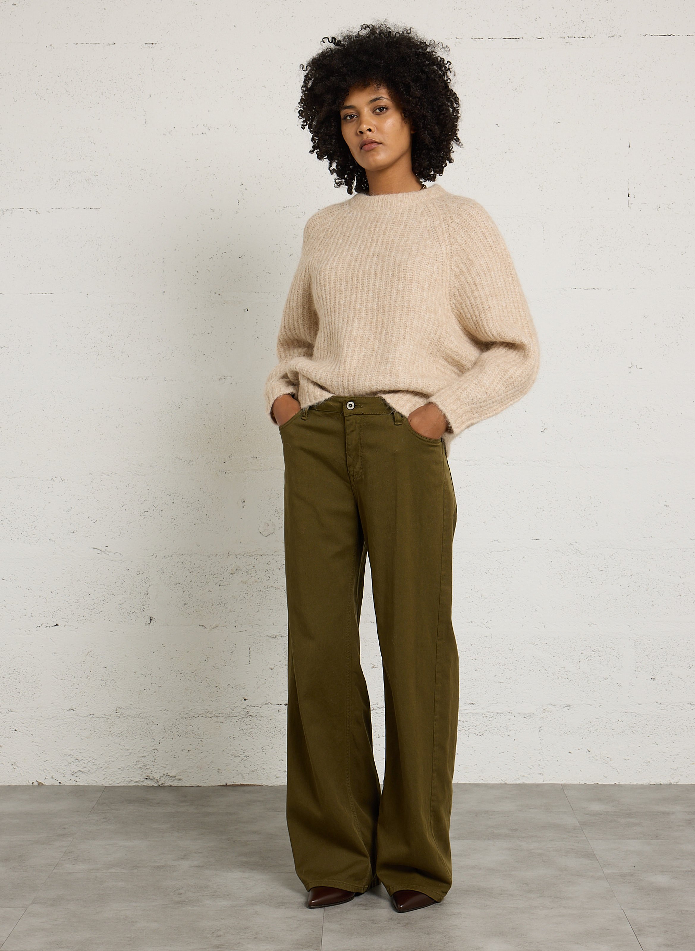 Oversized wool-blend sweater JC SOPHIE Beige