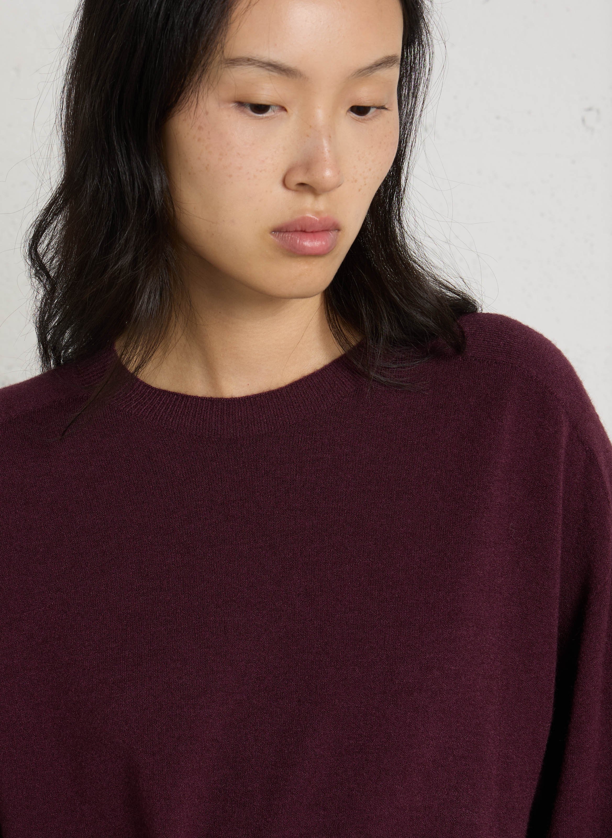 Pull col rond manches 3/4 IMPERIAL Violet