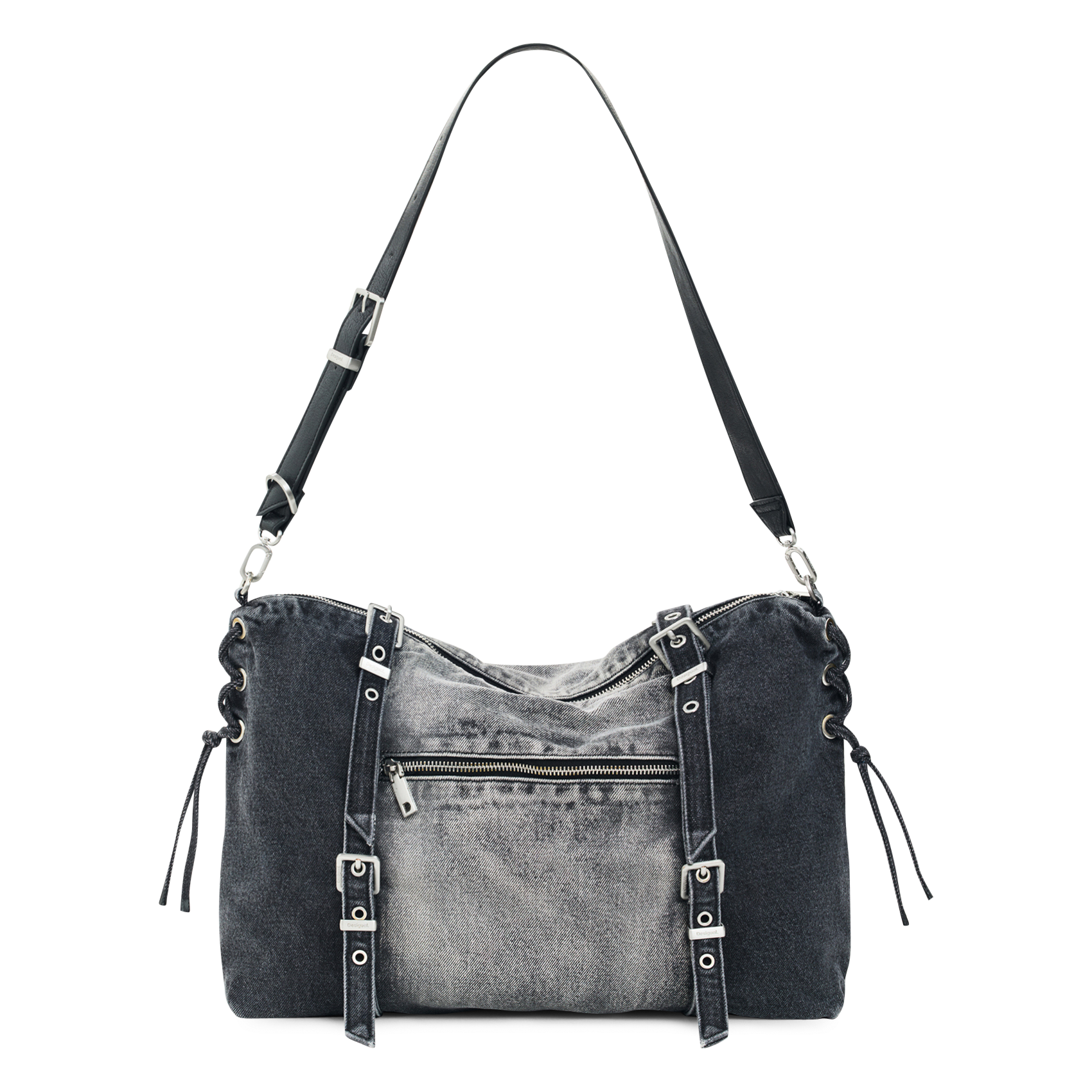 Denim tote bag DESIGUAL Black