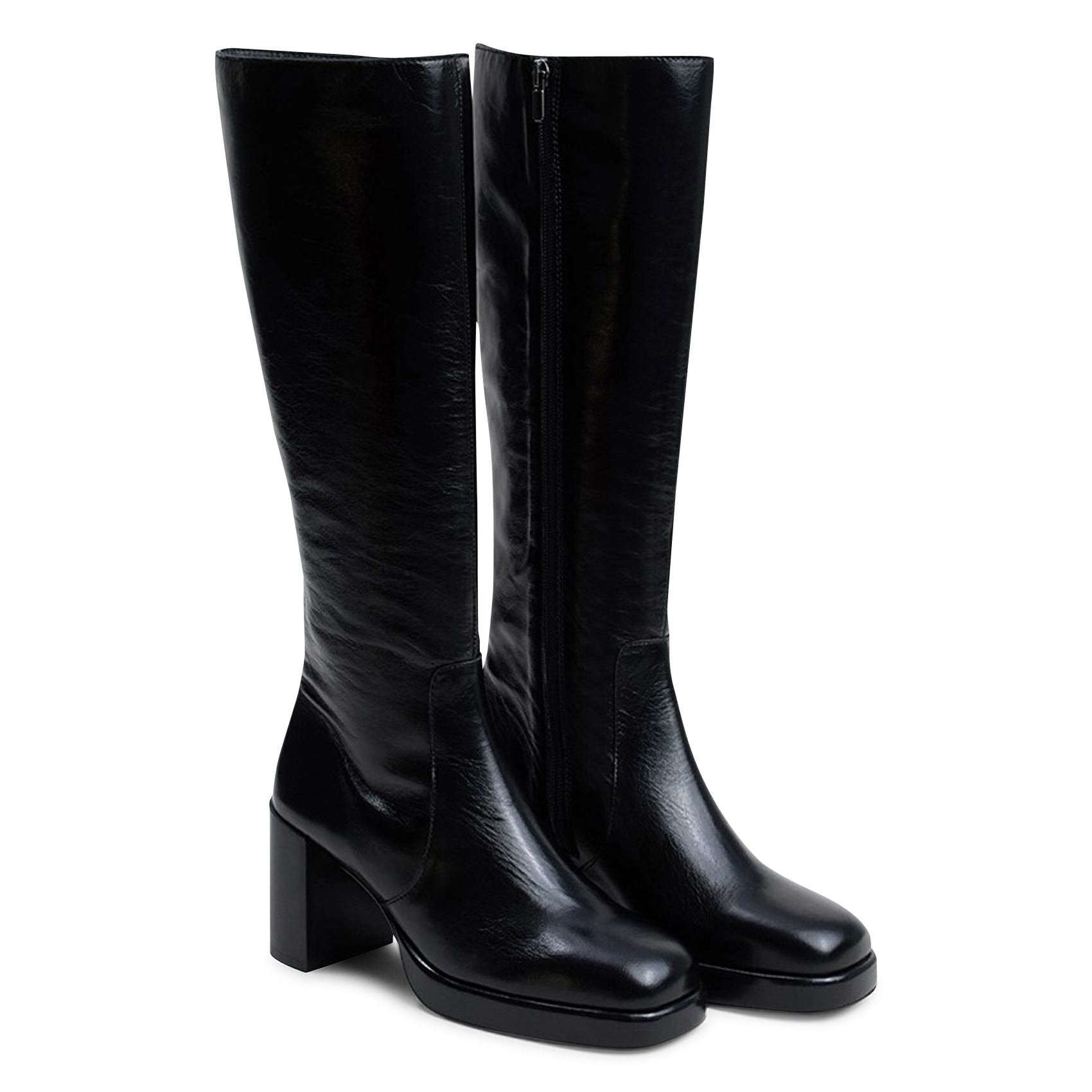 Leather boots JONAK Black