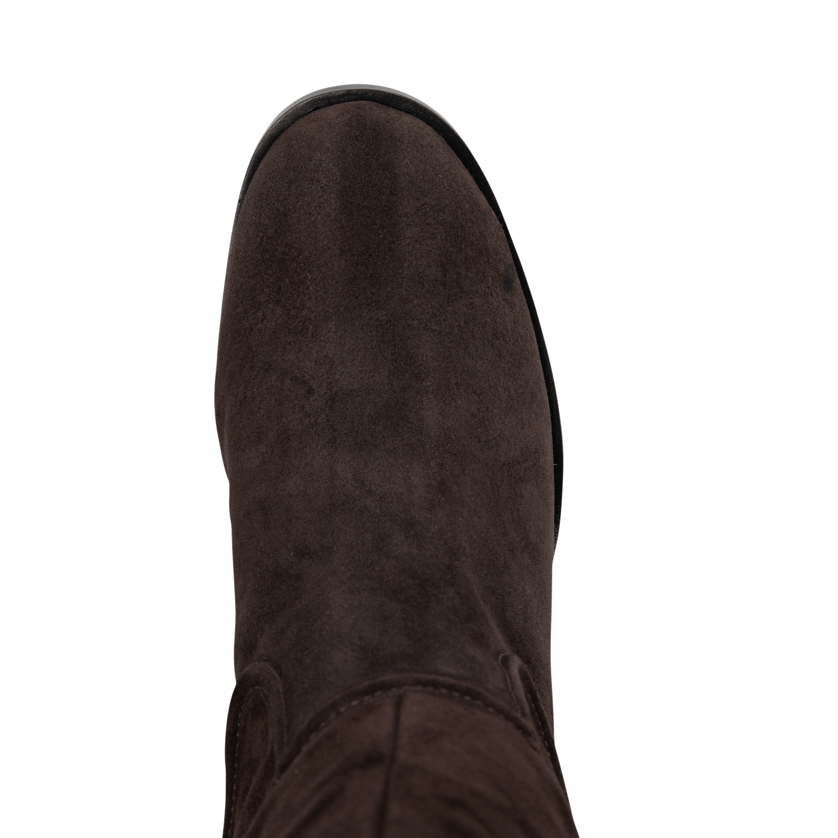 High suede leather boots MAJE Brown