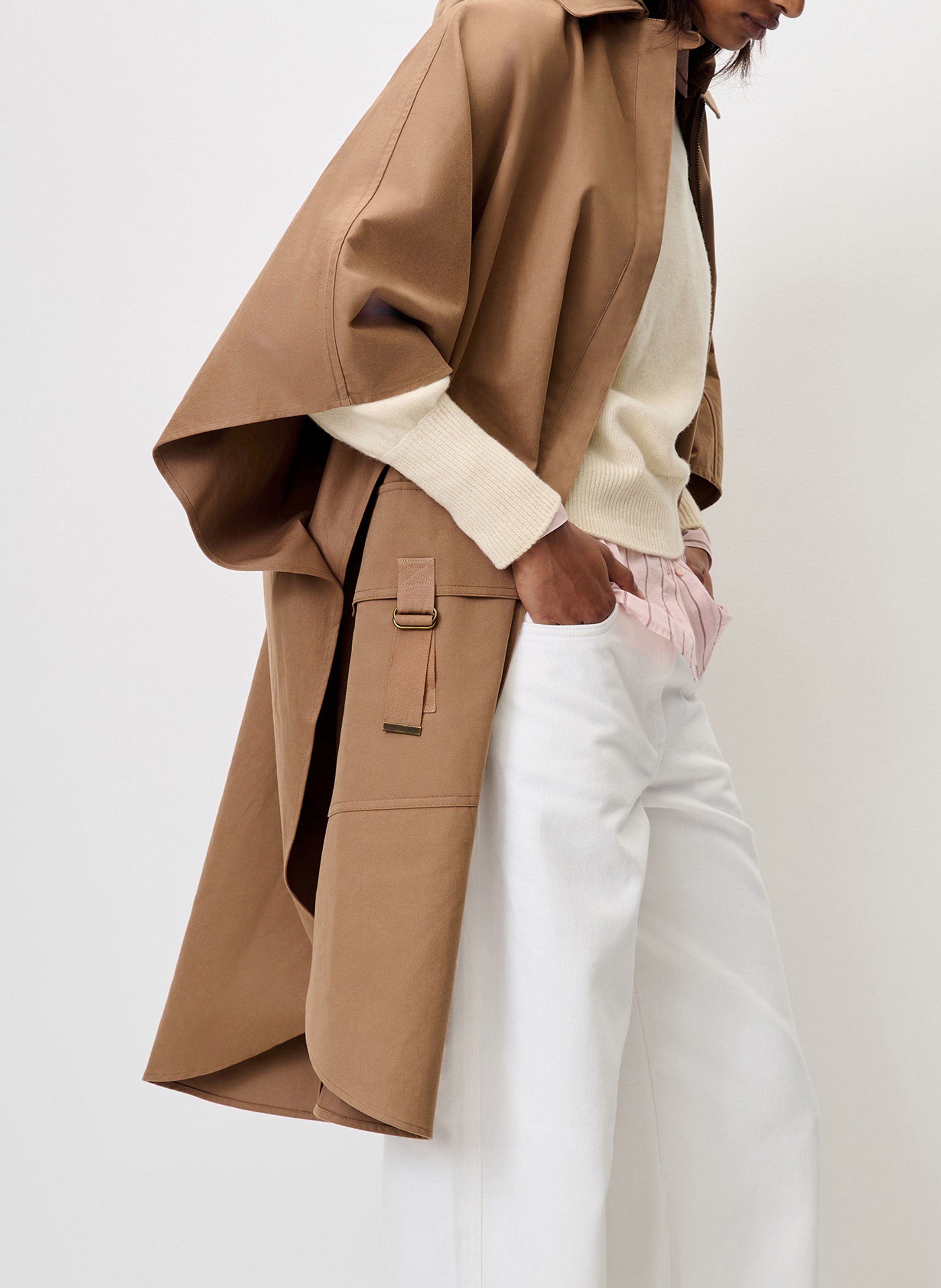 Cape oversize en coton SESSUN Beige