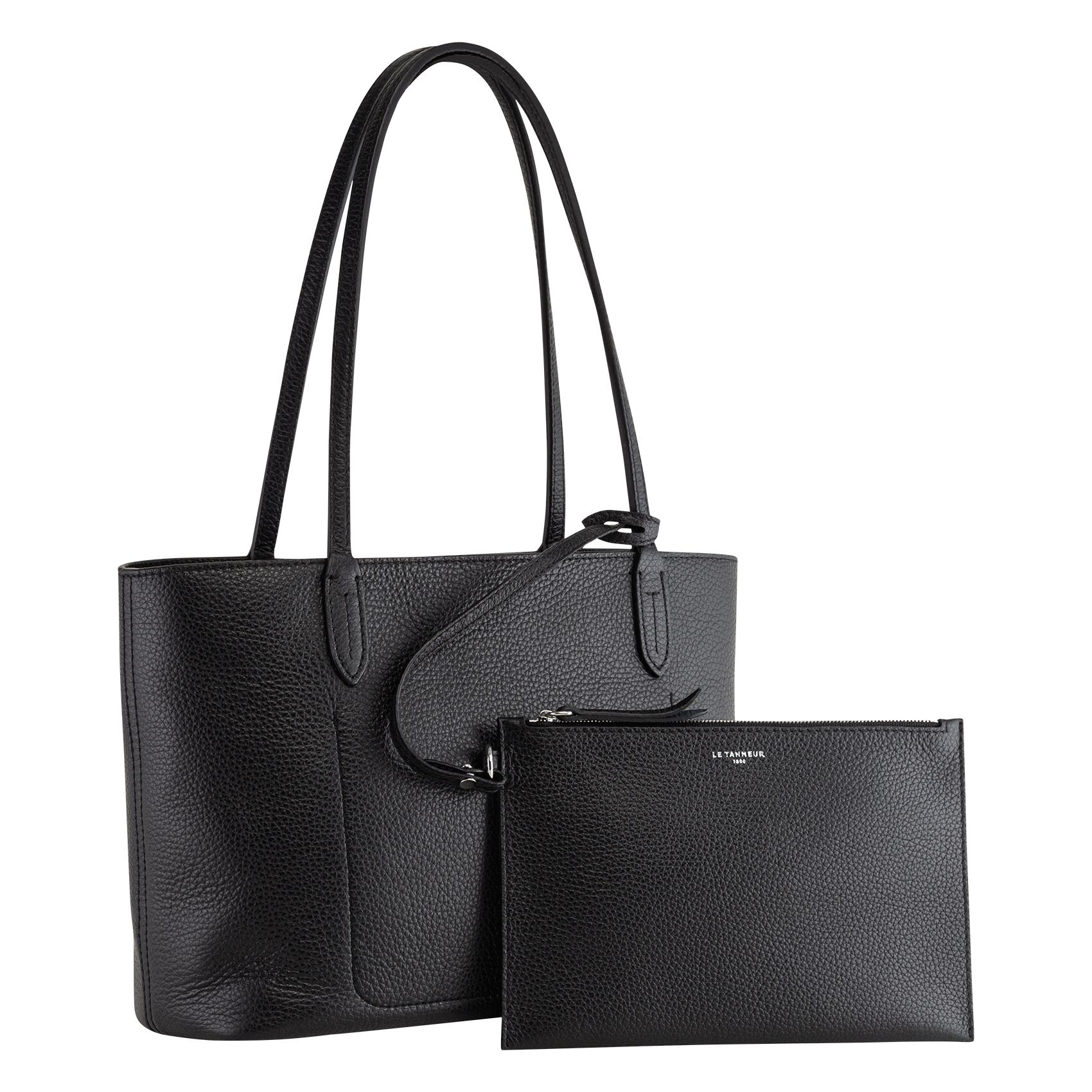 Cabas en cuir  LE TANNEUR Noir