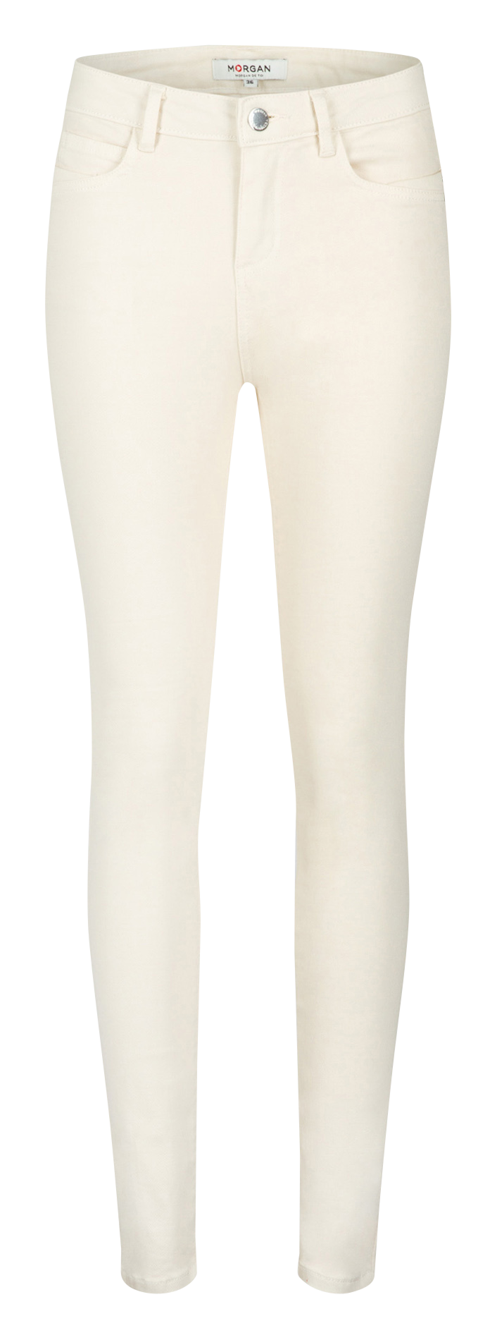 Slim-fit cotton-blend pants MORGAN Beige