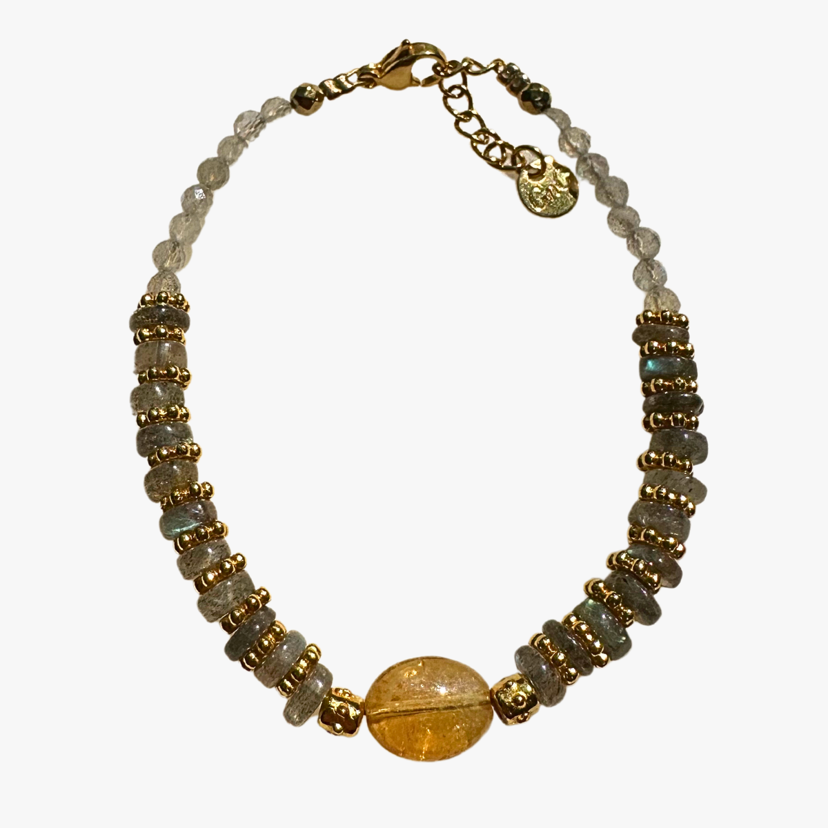 Citrine and labradorite bracelet GINANDGER Blue