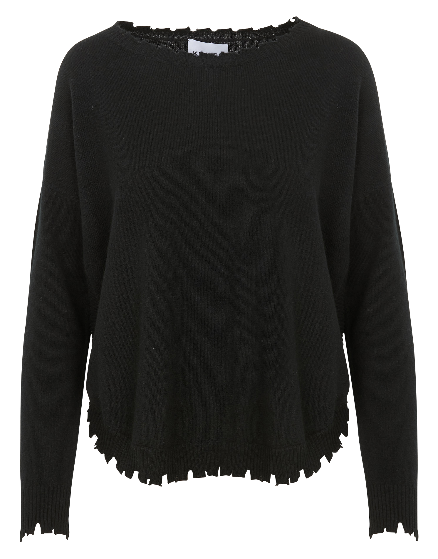 Pull oversize en cachemire maillé KUJTEN Noir